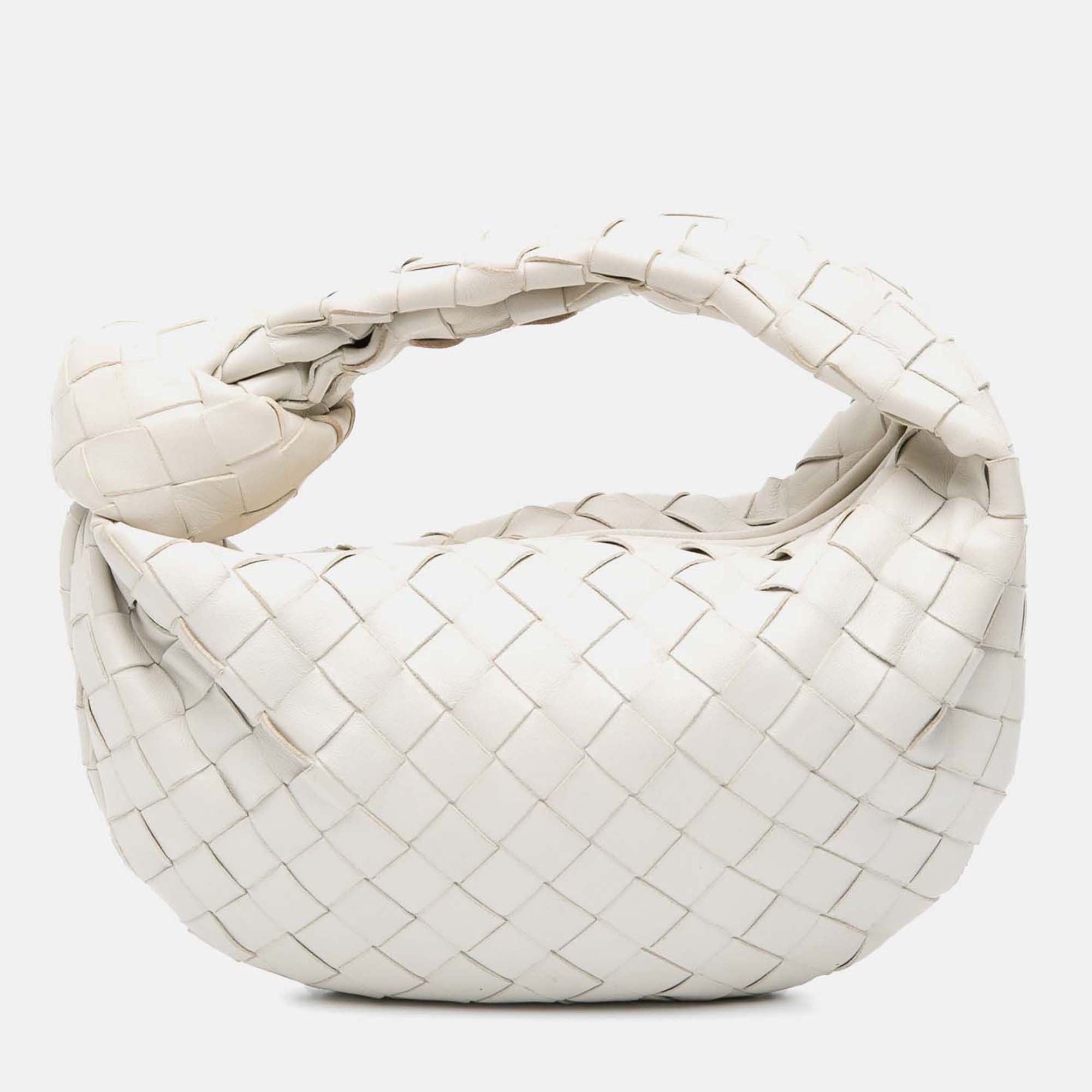 

Bottega Veneta White Mini Nappa Intrecciato Jodie