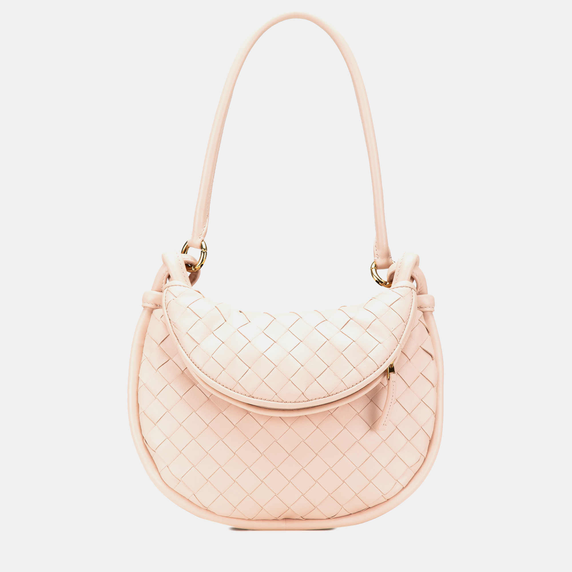

Bottega Veneta Pink Small Nappa Intrecciato Gemelli Hobo