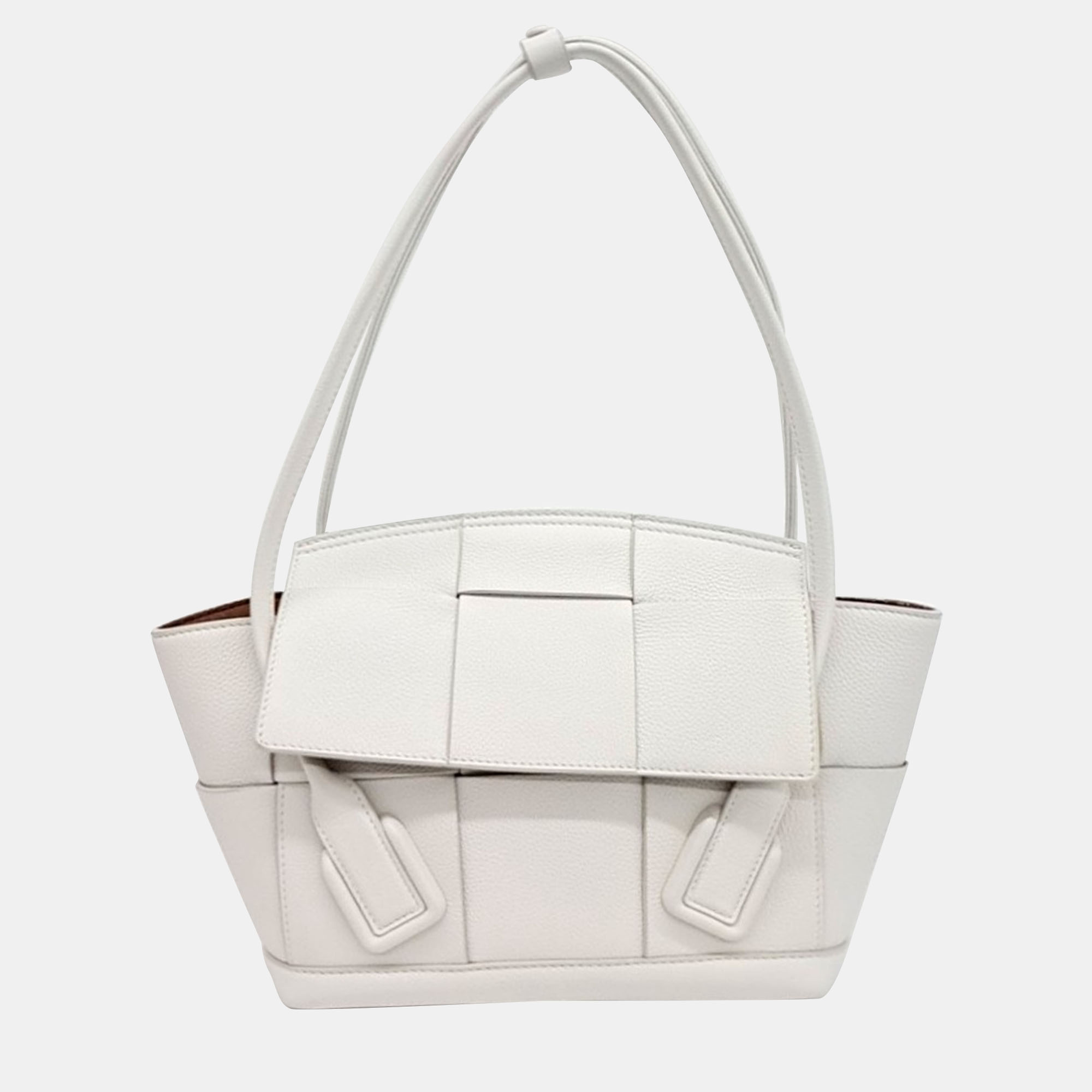 

Bottega Veneta White Leather Arco Small bag