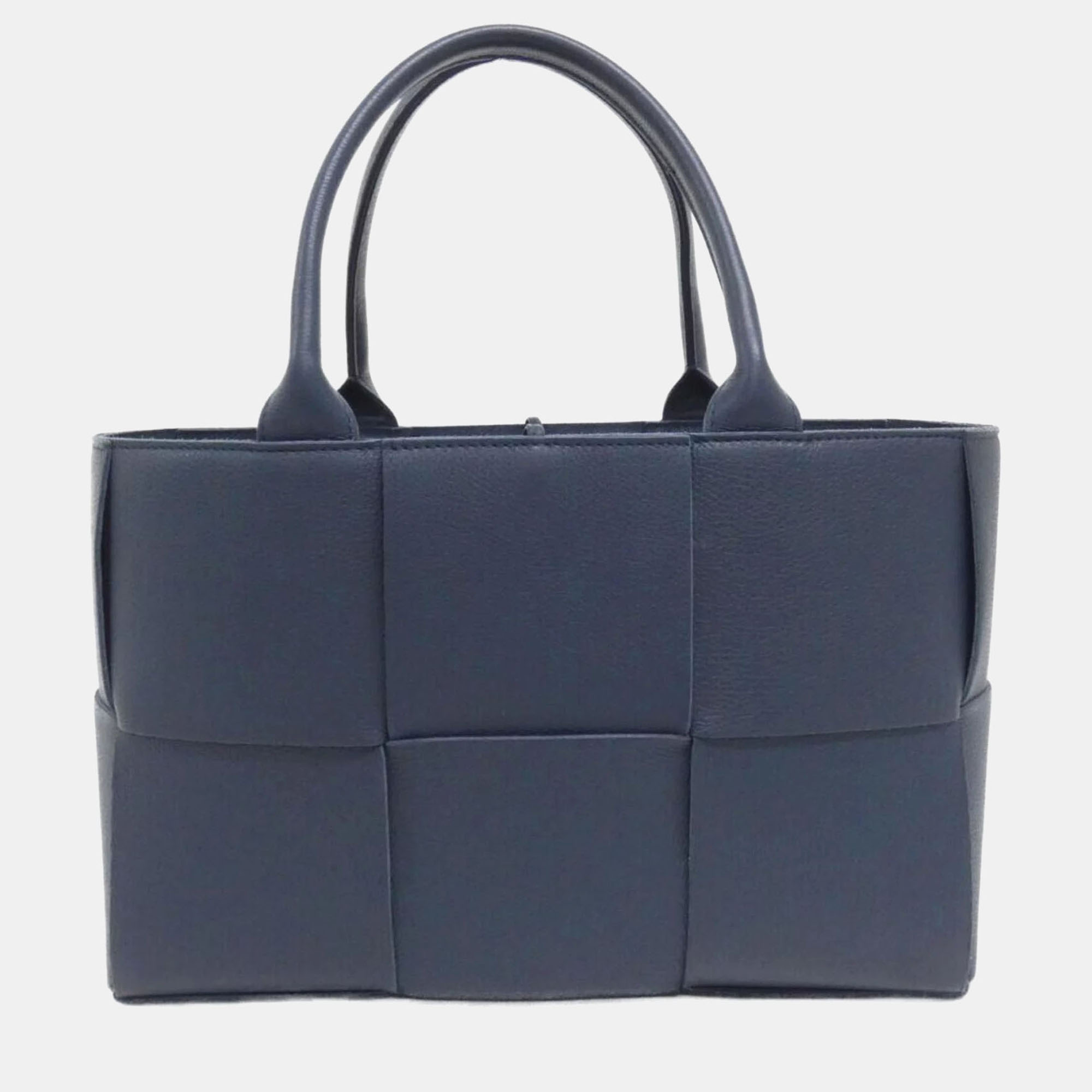 

Bottega Veneta Intrecciato Blue Leather Tote Bag