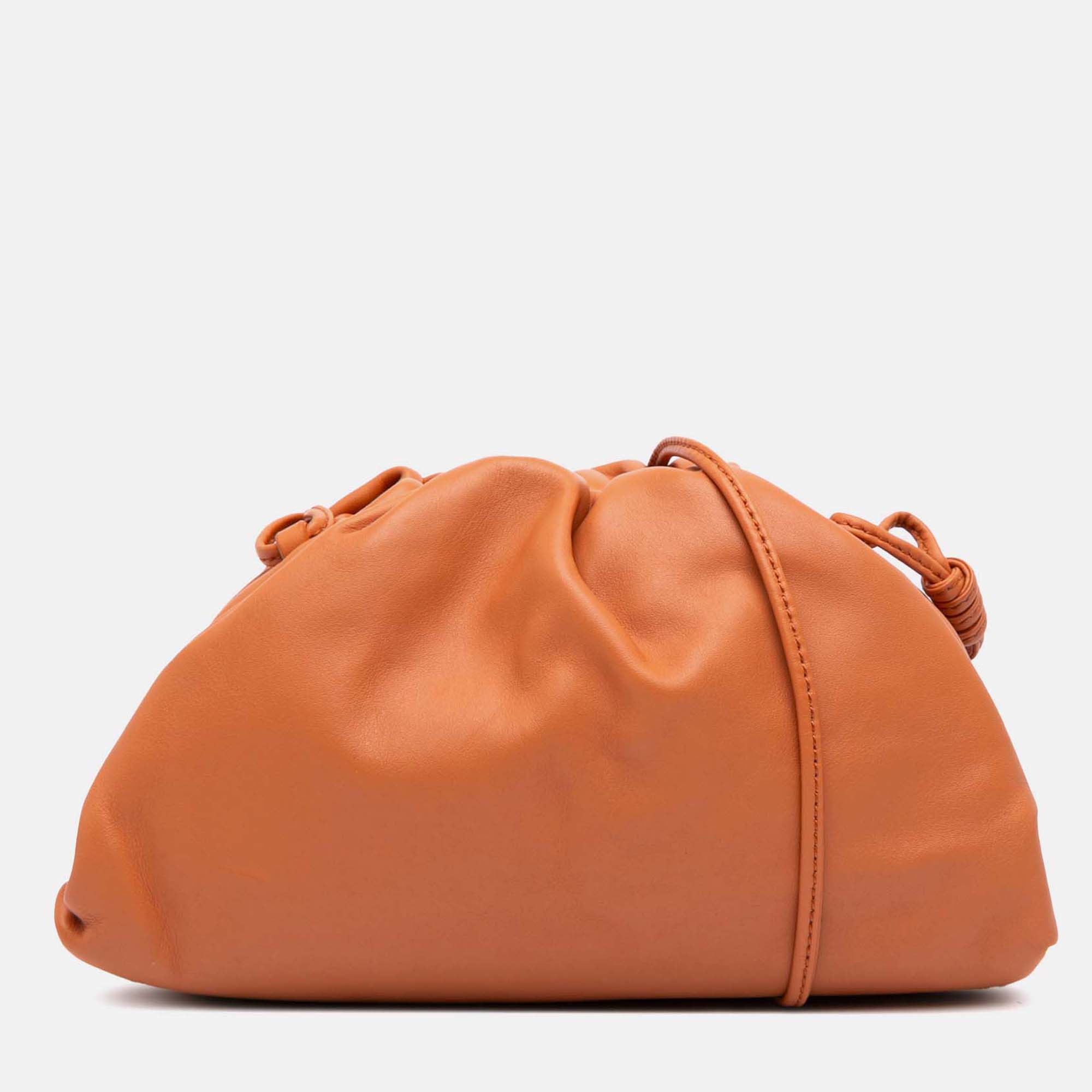 

Bottega Veneta Brown Lambskin The Mini Pouch