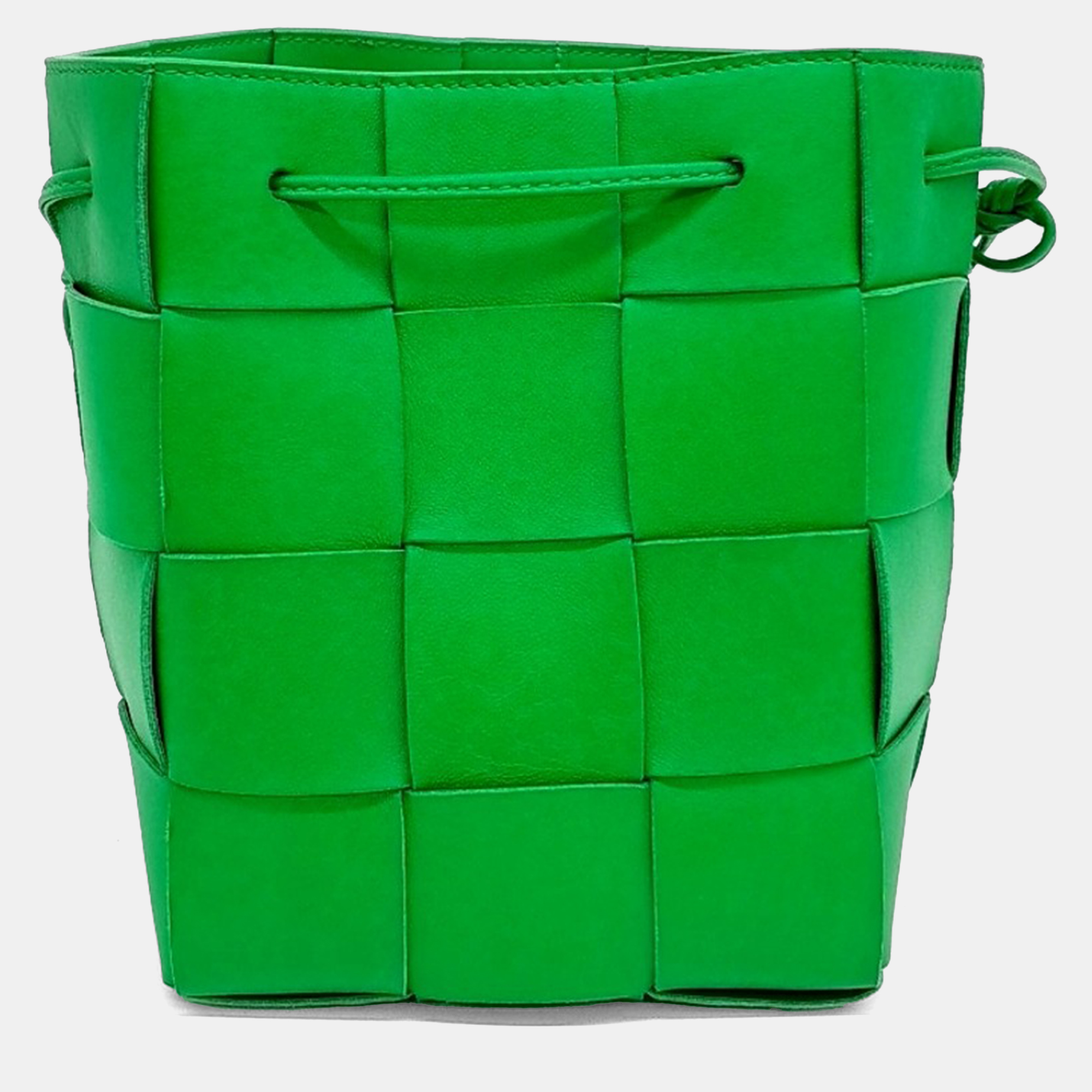 

Bottega Veneta Green Leather Cassette Bucket Bag