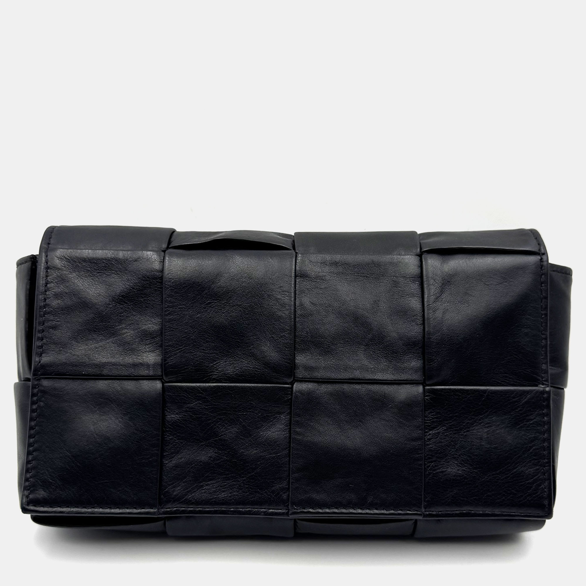 

Bottega Veneta Cassette Mini Black Leather Shoulder Bag
