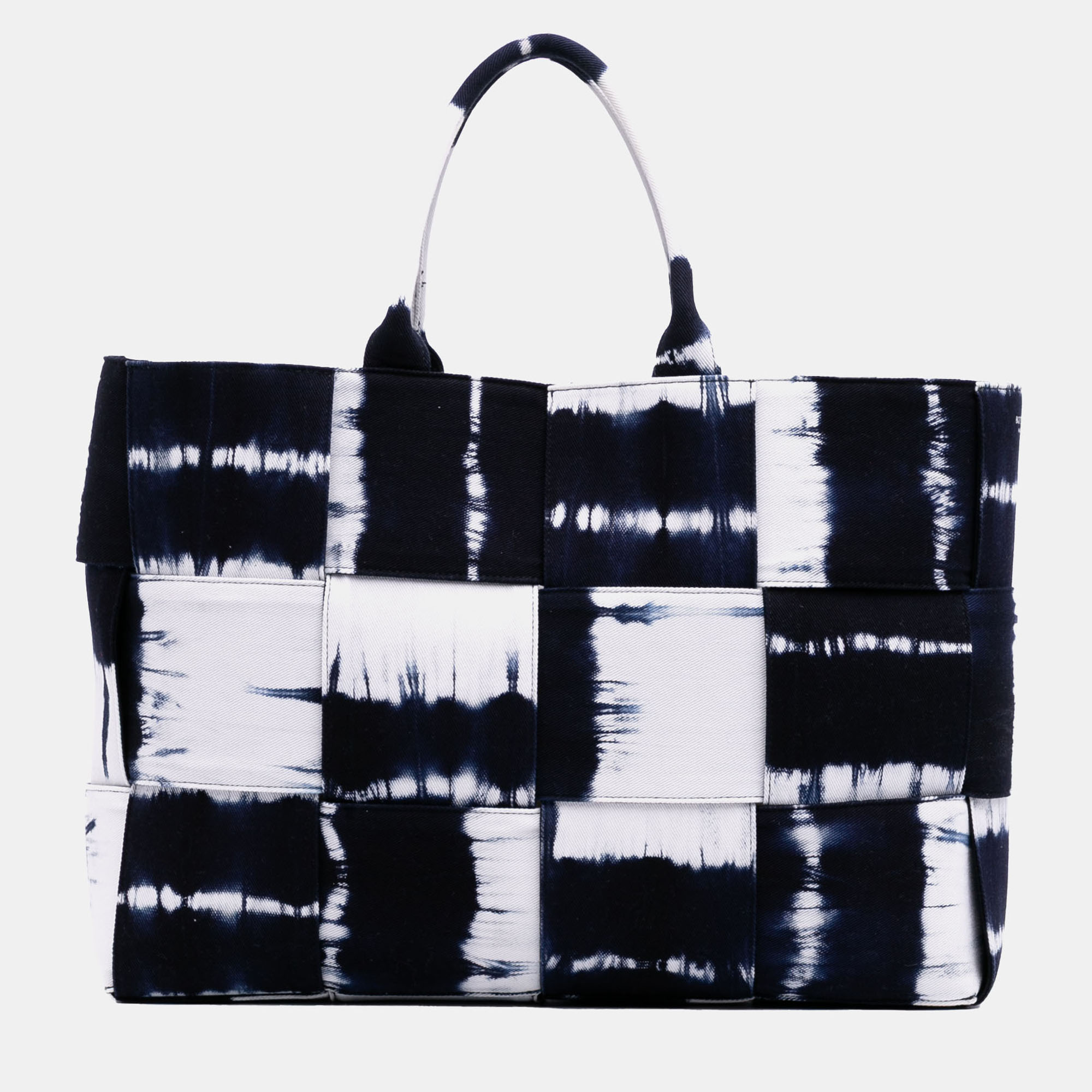 

Bottega Veneta Blue Large Denim Intrecciato Tie Dye Arco Tote