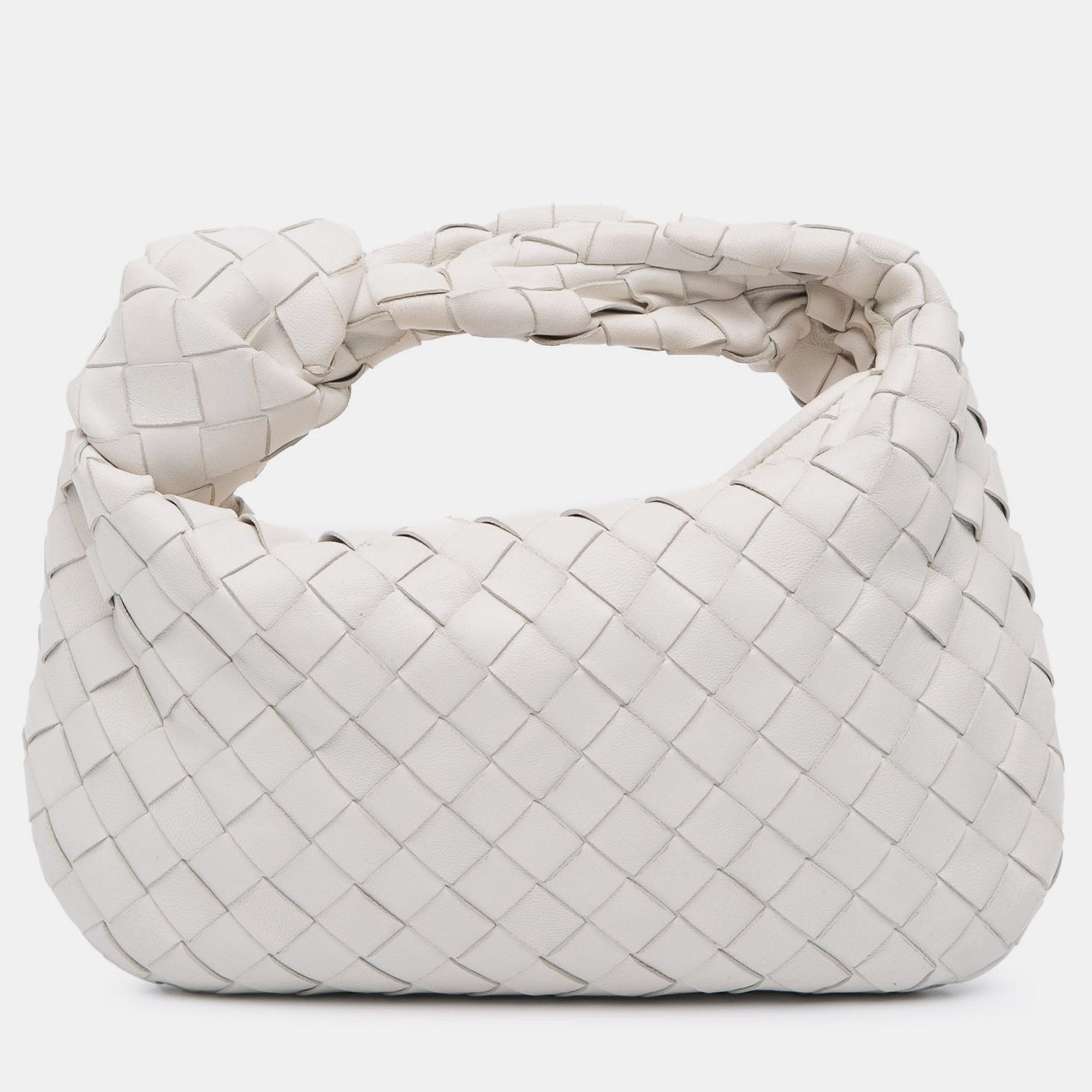 

Bottega Veneta White Mini Nappa Intrecciato Jodie