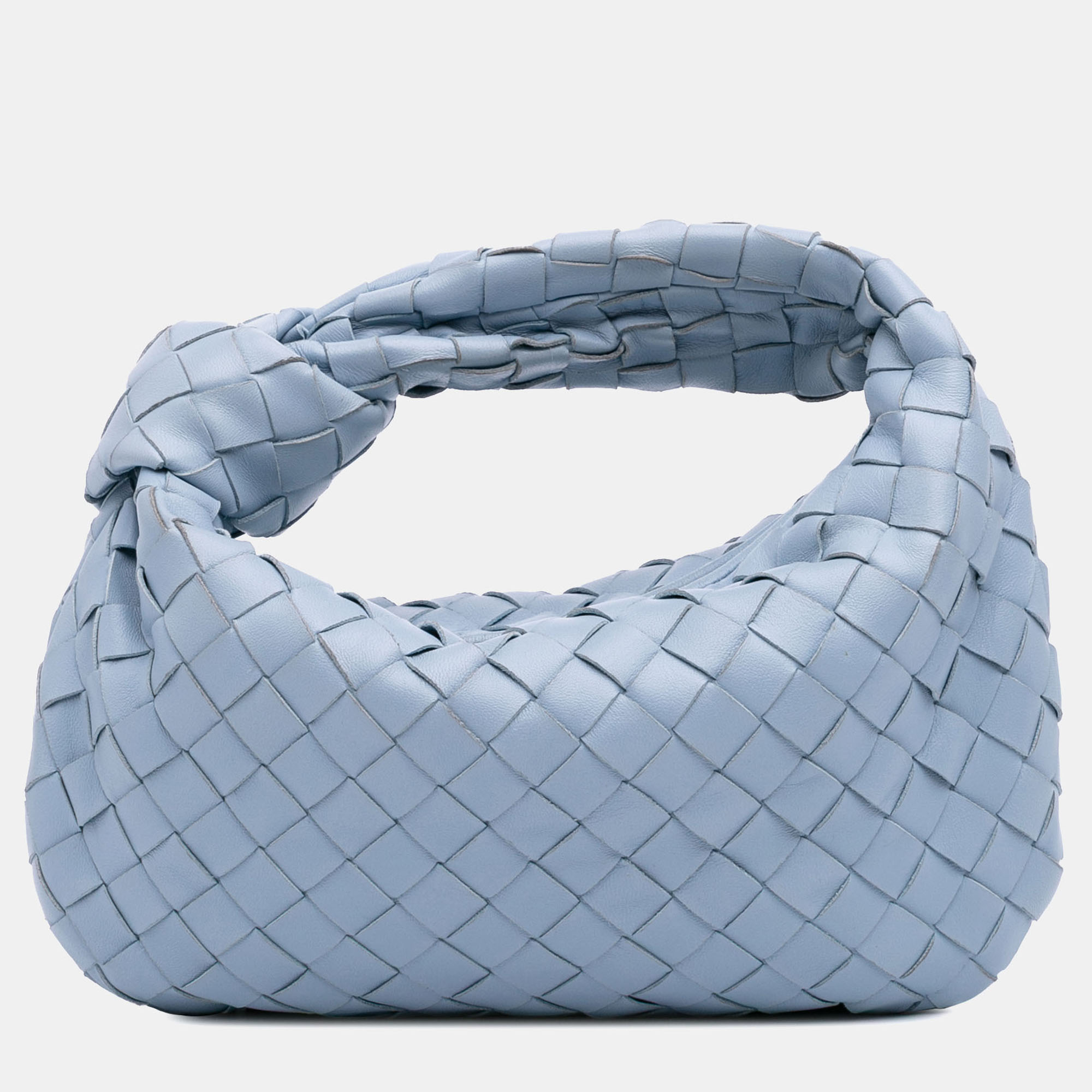 

Bottega Veneta Blue Mini Nappa Intrecciato Jodie Bag