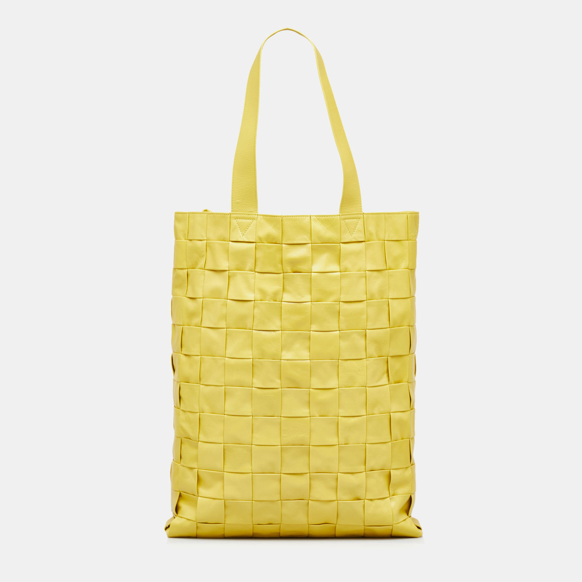 

Bottega Veneta Yellow Maxi Nappa Intrecciato Cassette Tote