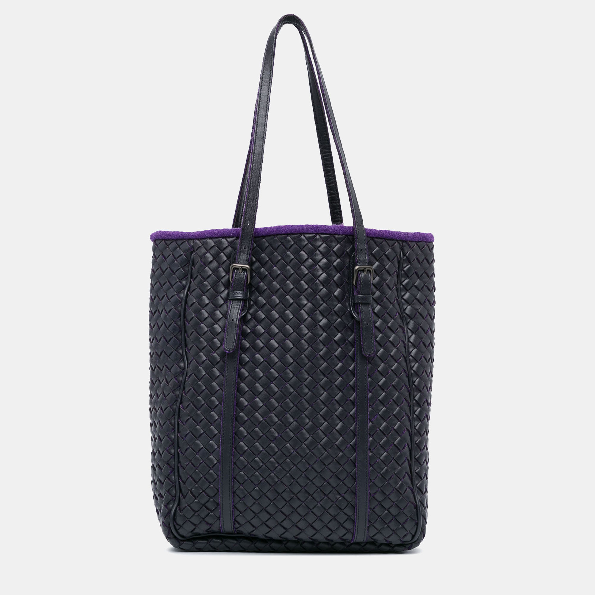 

Bottega Veneta Black Leather Intrecciato Tote