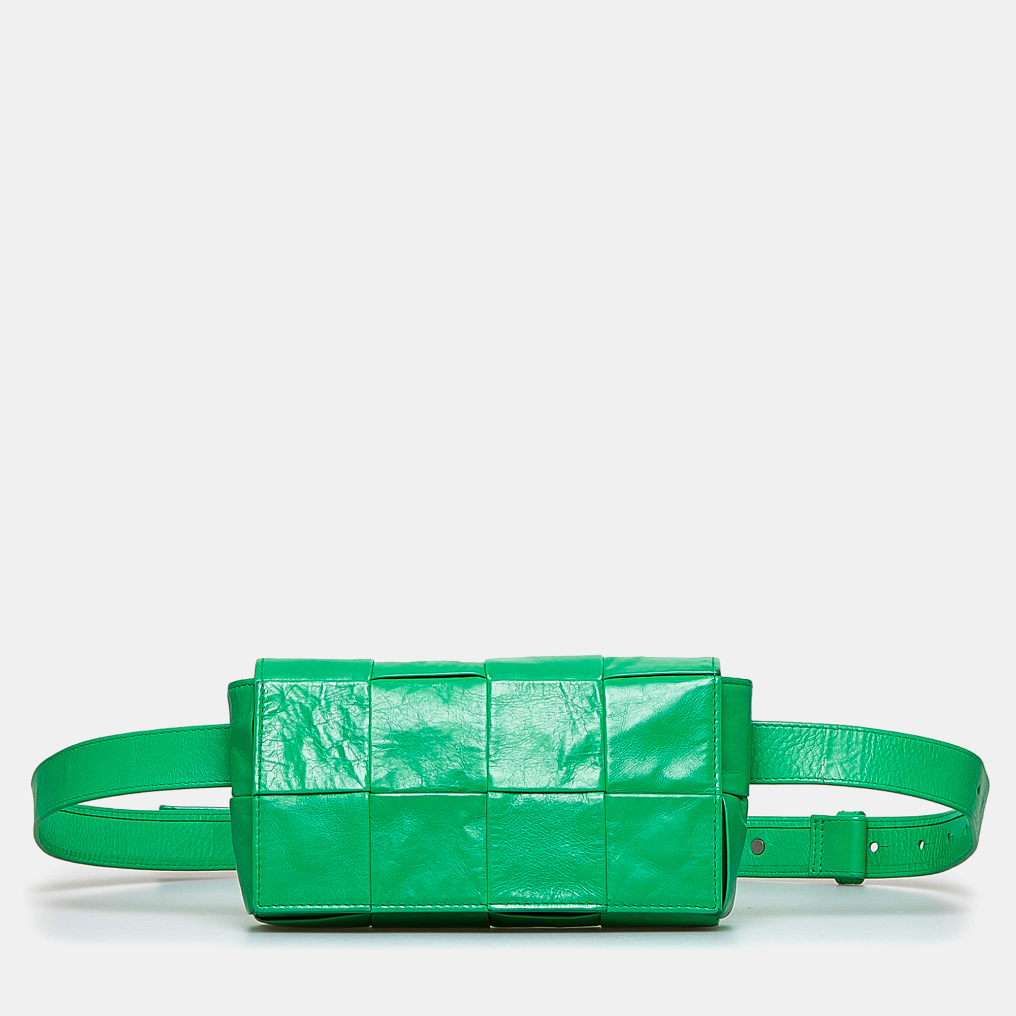 

Bottega Veneta Green Mini Nappa Intrecciato Cassette Belt Bag