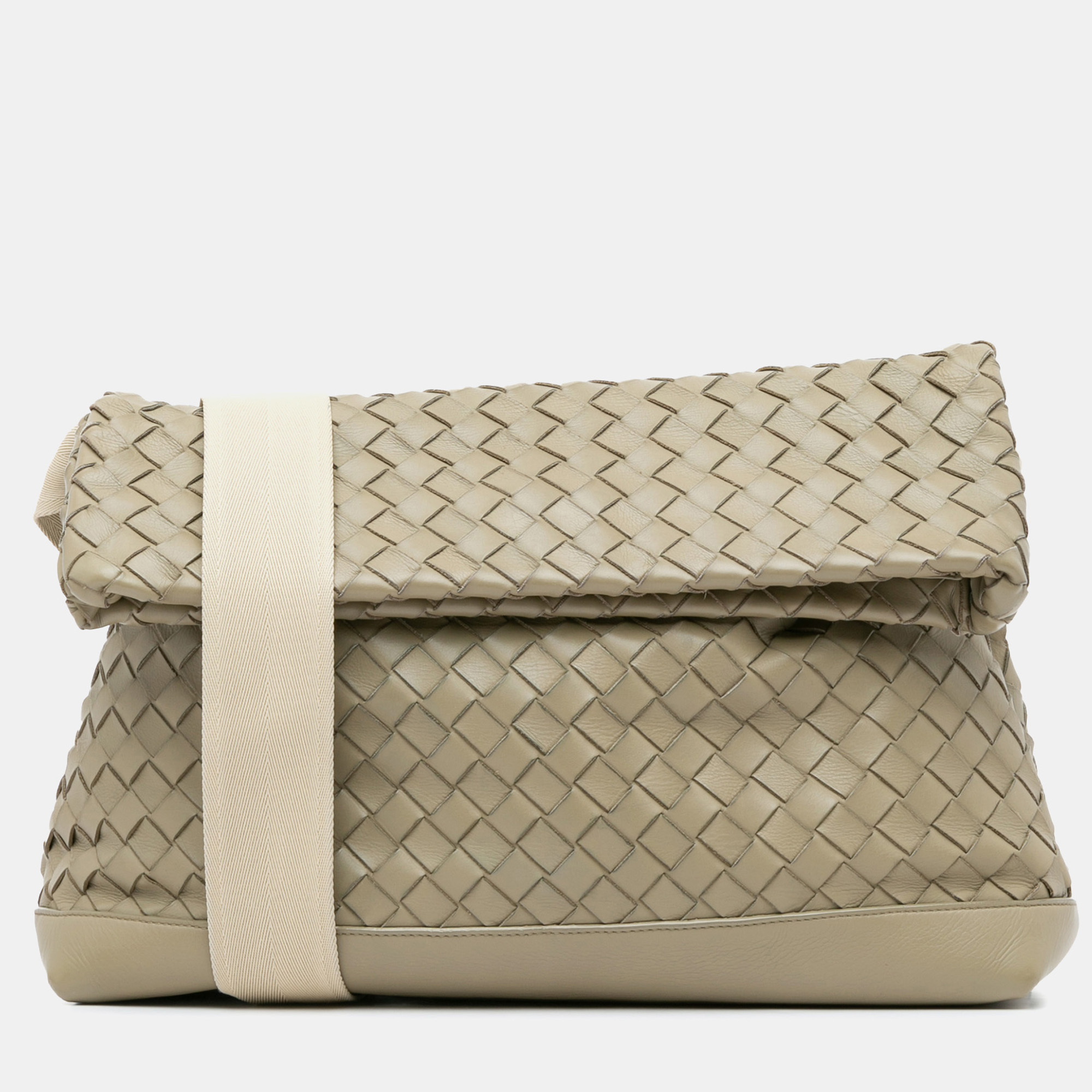 

Bottega Veneta Brown Nappa Intrecciato Fold Over Crossbody