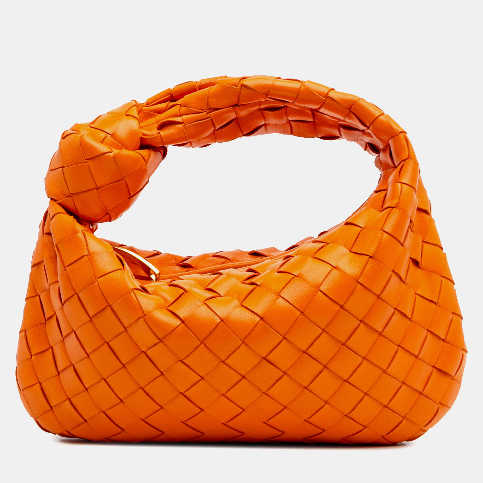 

Bottega Veneta Orange Mini Nappa Intrecciato Jodie