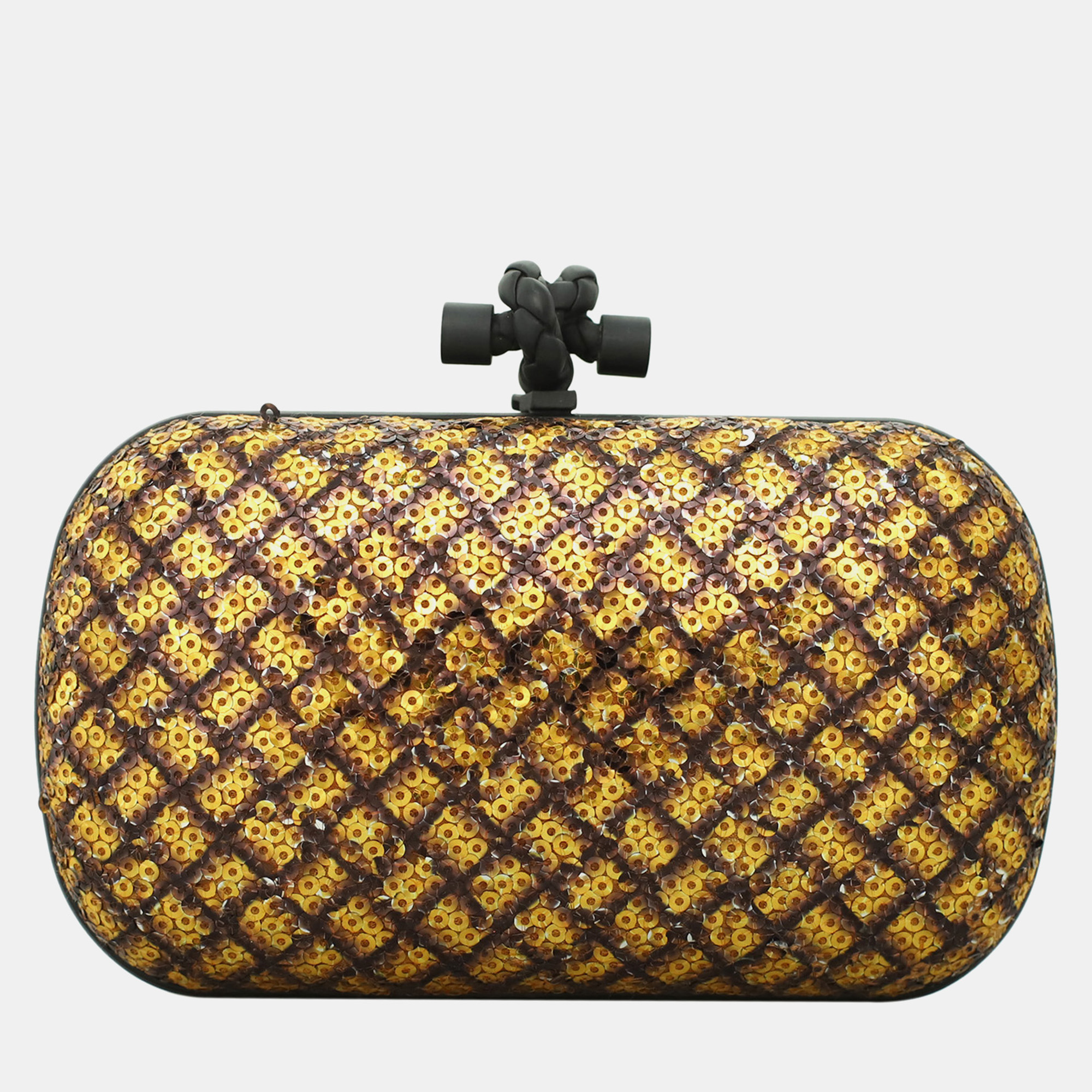 

Bottega Veneta Sequin Knot Clutch, Gold