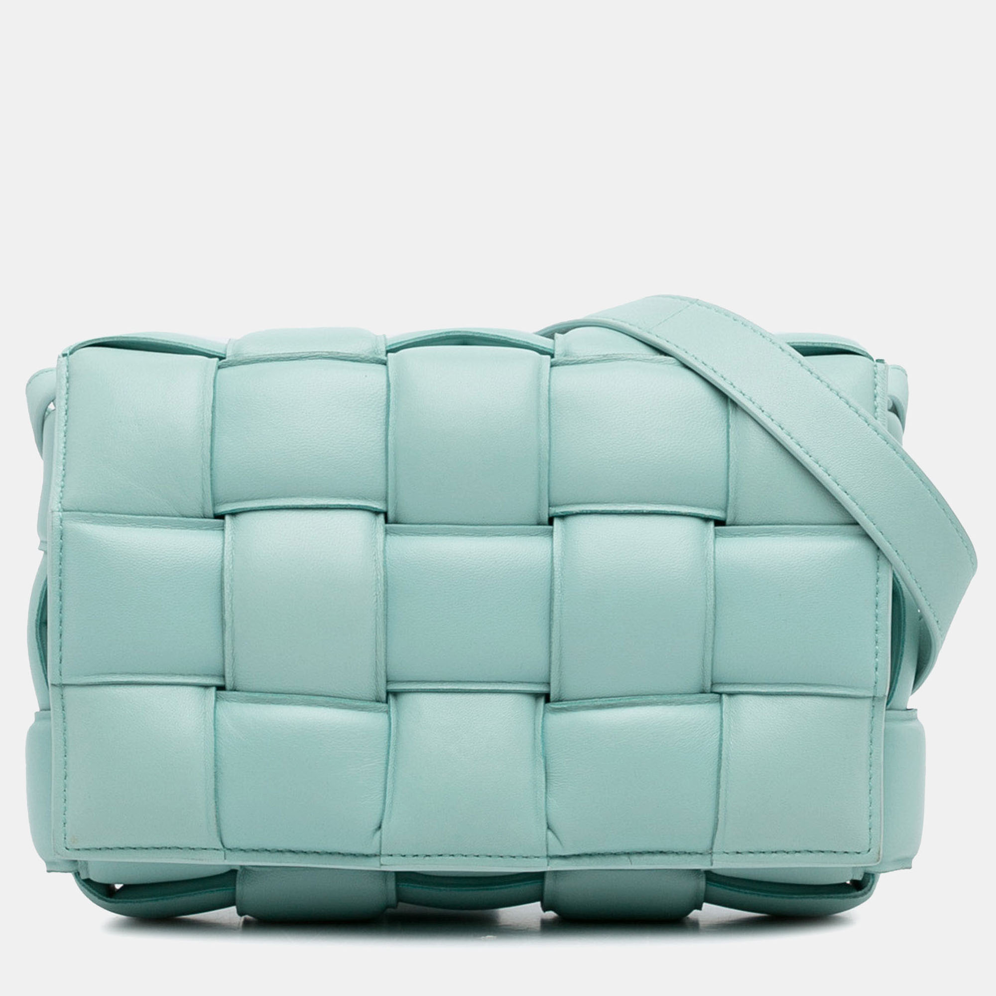 

Bottega Veneta Blue Nappa Intrecciato Padded Cassette Crossbody