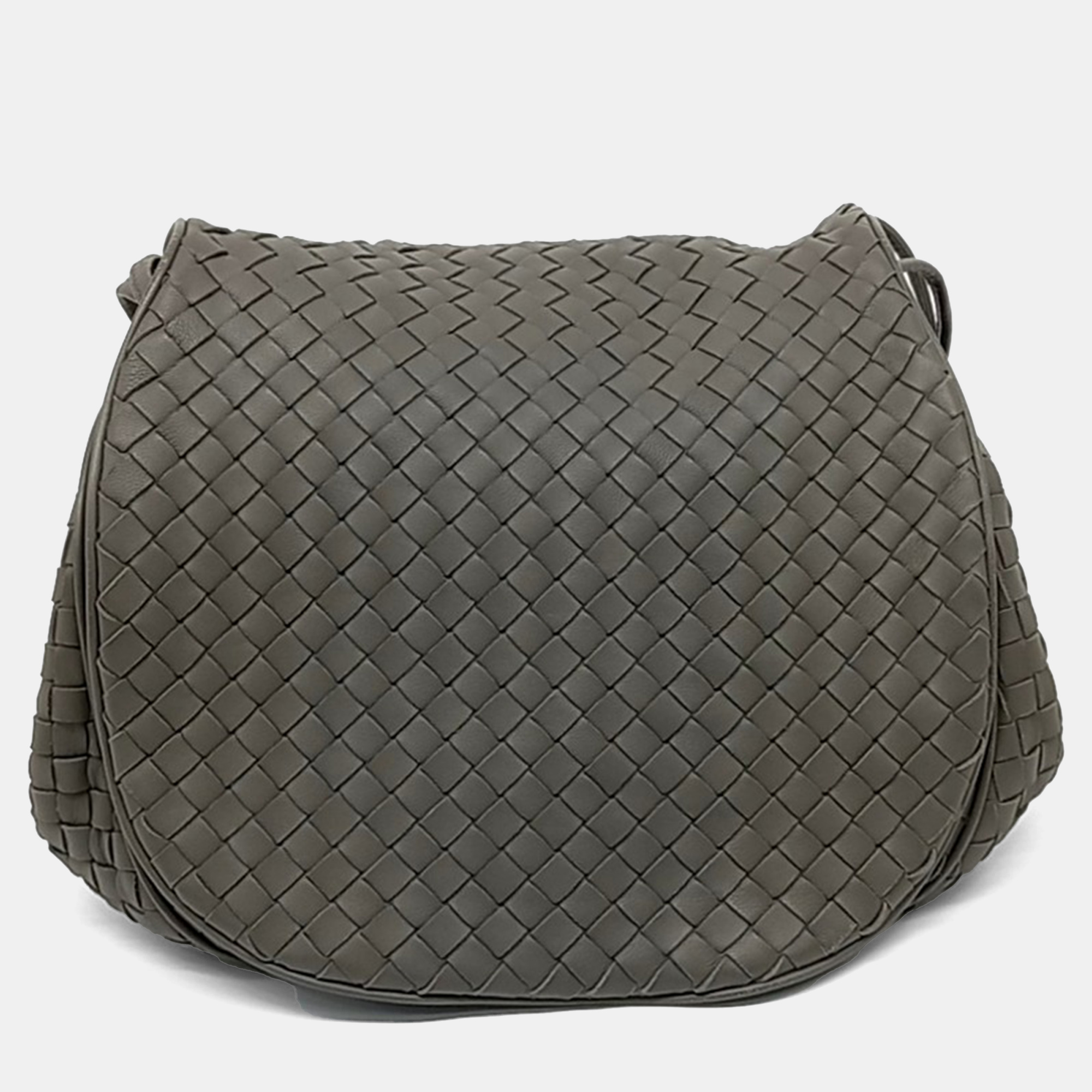 

Bottega Veneta Grey Leather Mesh Crossbody Bag