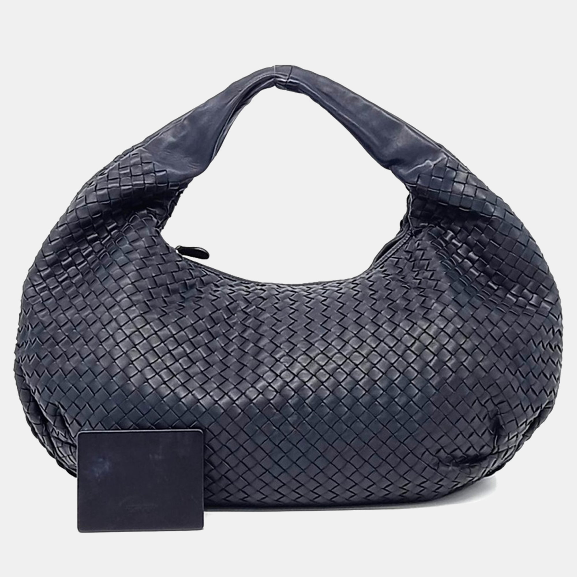 

Bottega Veneta Navy Blue Leather Mesh Weaving Bag
