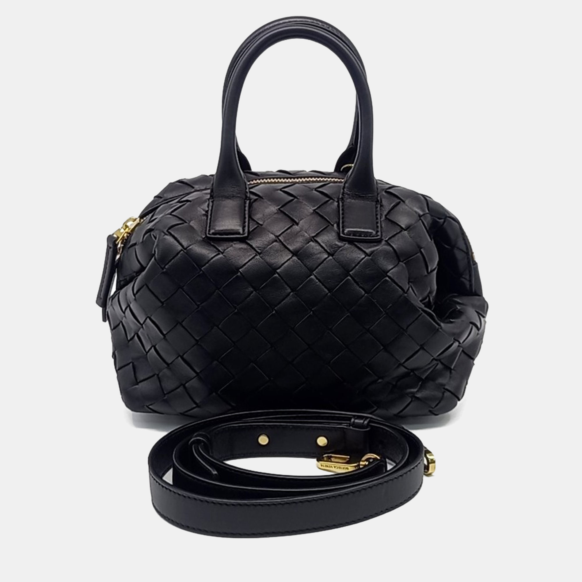 

Bottega Veneta Black Leather Bauletto Mini Tote and Shoulder Bag