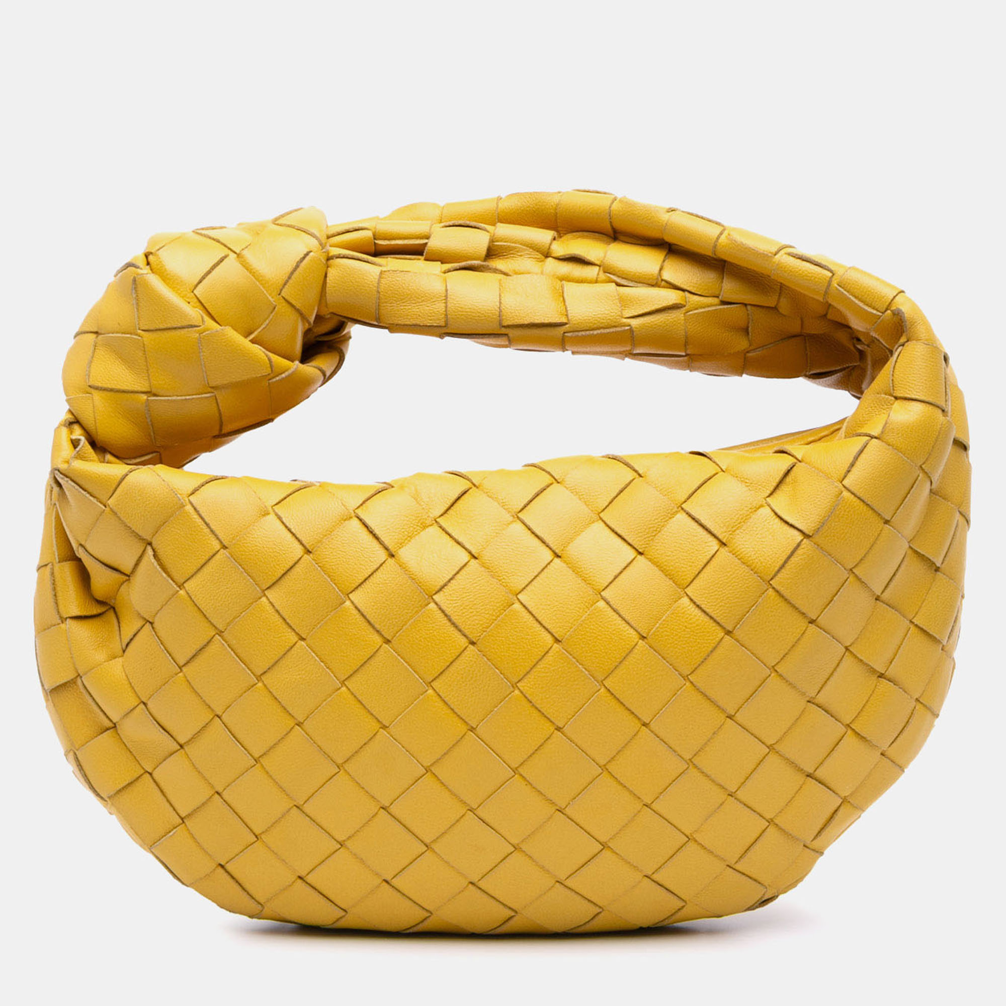 

Bottega Veneta Yellow Mini Nappa Intrecciato Jodie