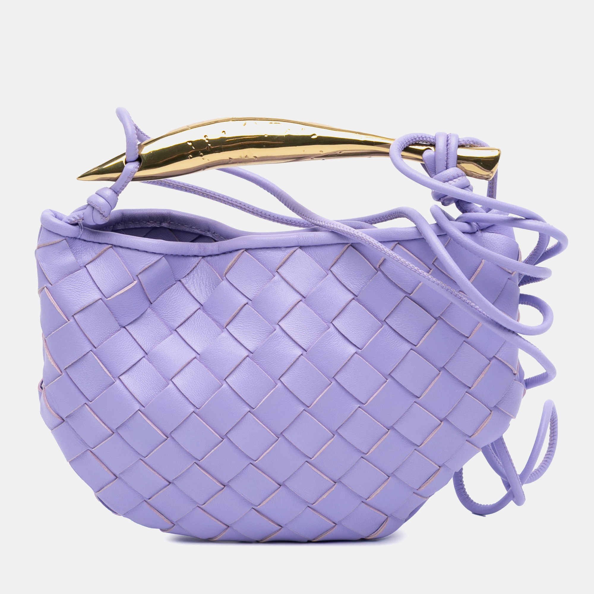 

Bottega Veneta Purple Baby Lambskin Intrecciato Sardine Bag