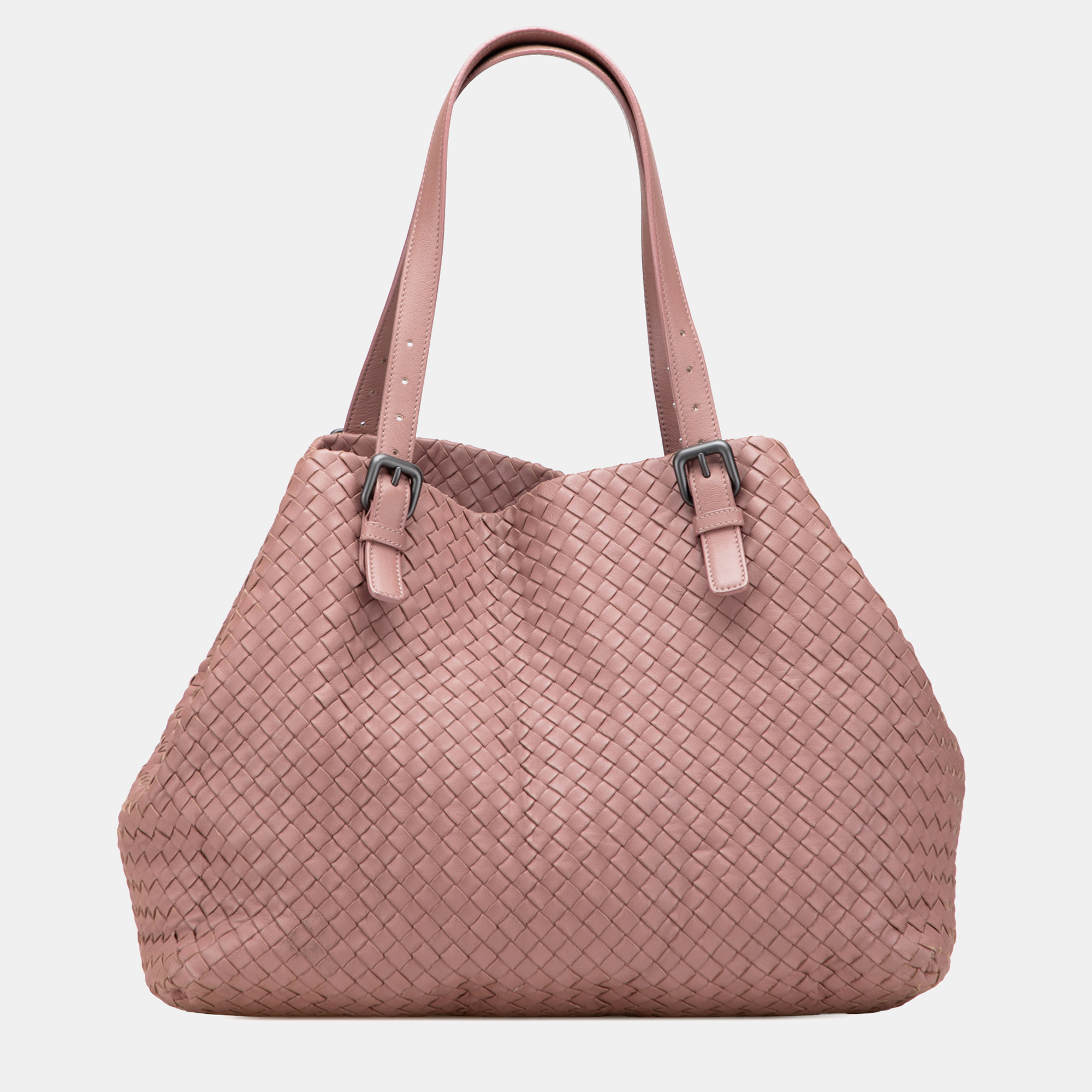 

Bottega Veneta Pink Large Nappa Intrecciato Cesta Tote