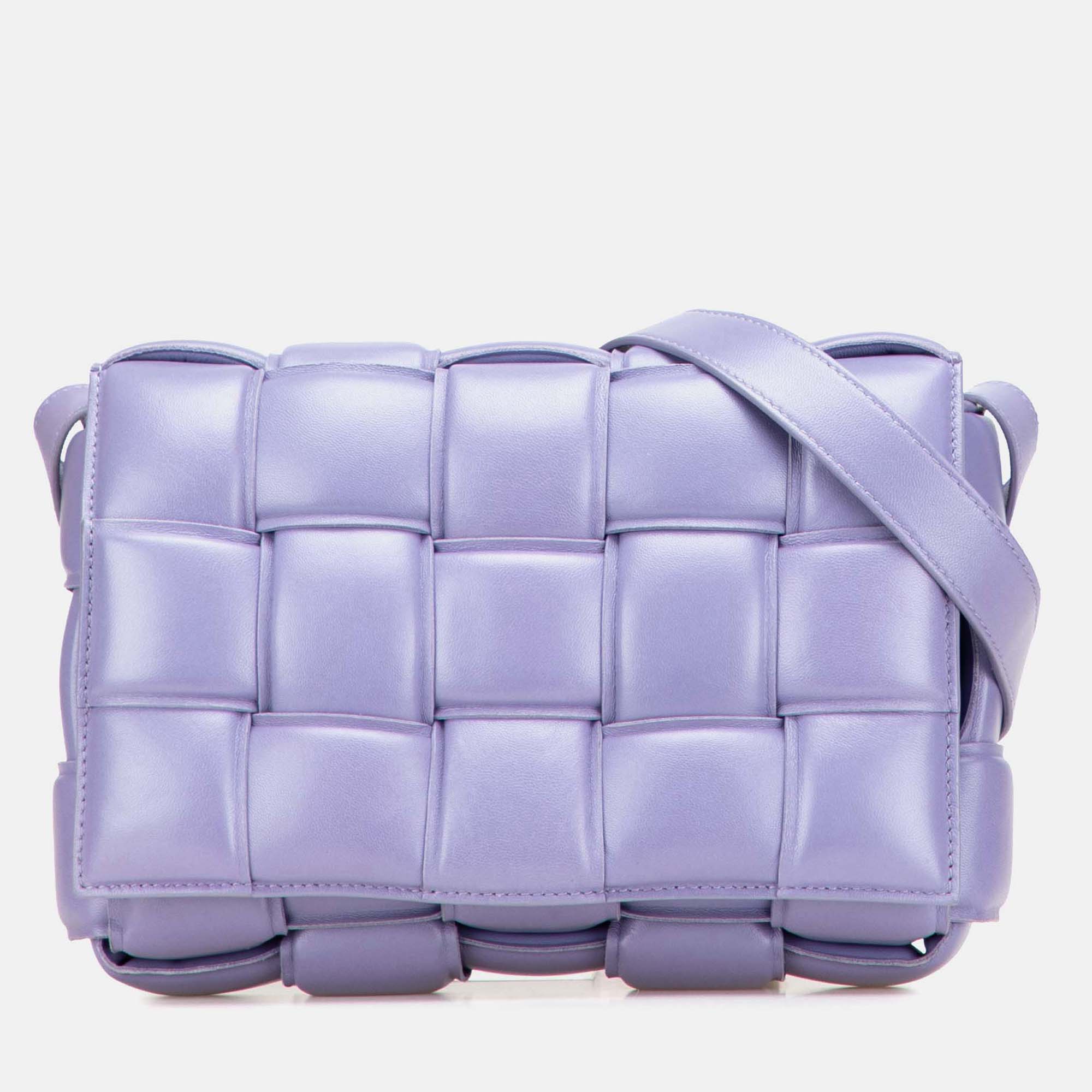 

Bottega Veneta Purple Nappa Intrecciato Padded Cassette Crossbody