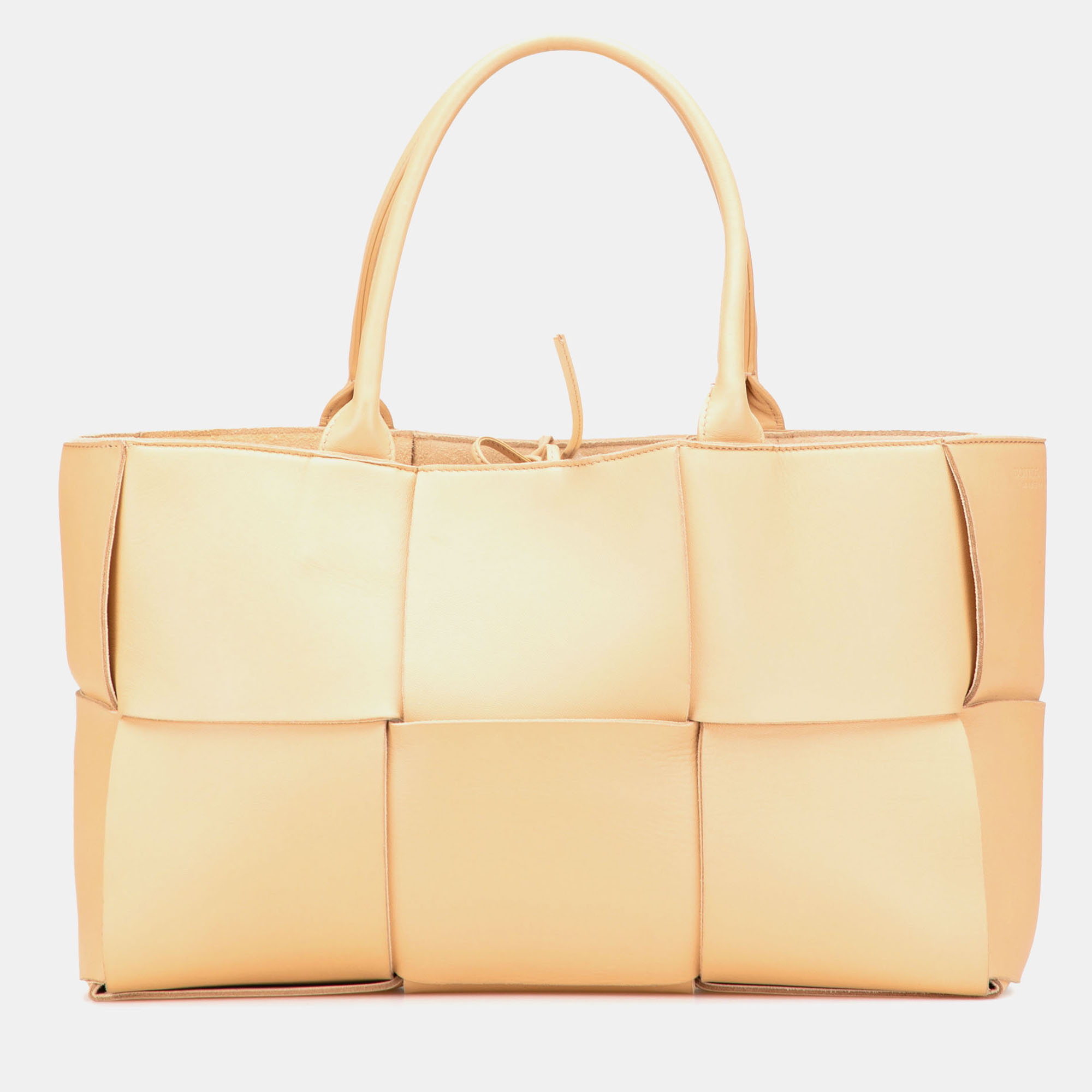 

Bottega Veneta Beige Medium Nappa Maxi Intrecciato Arco Tote