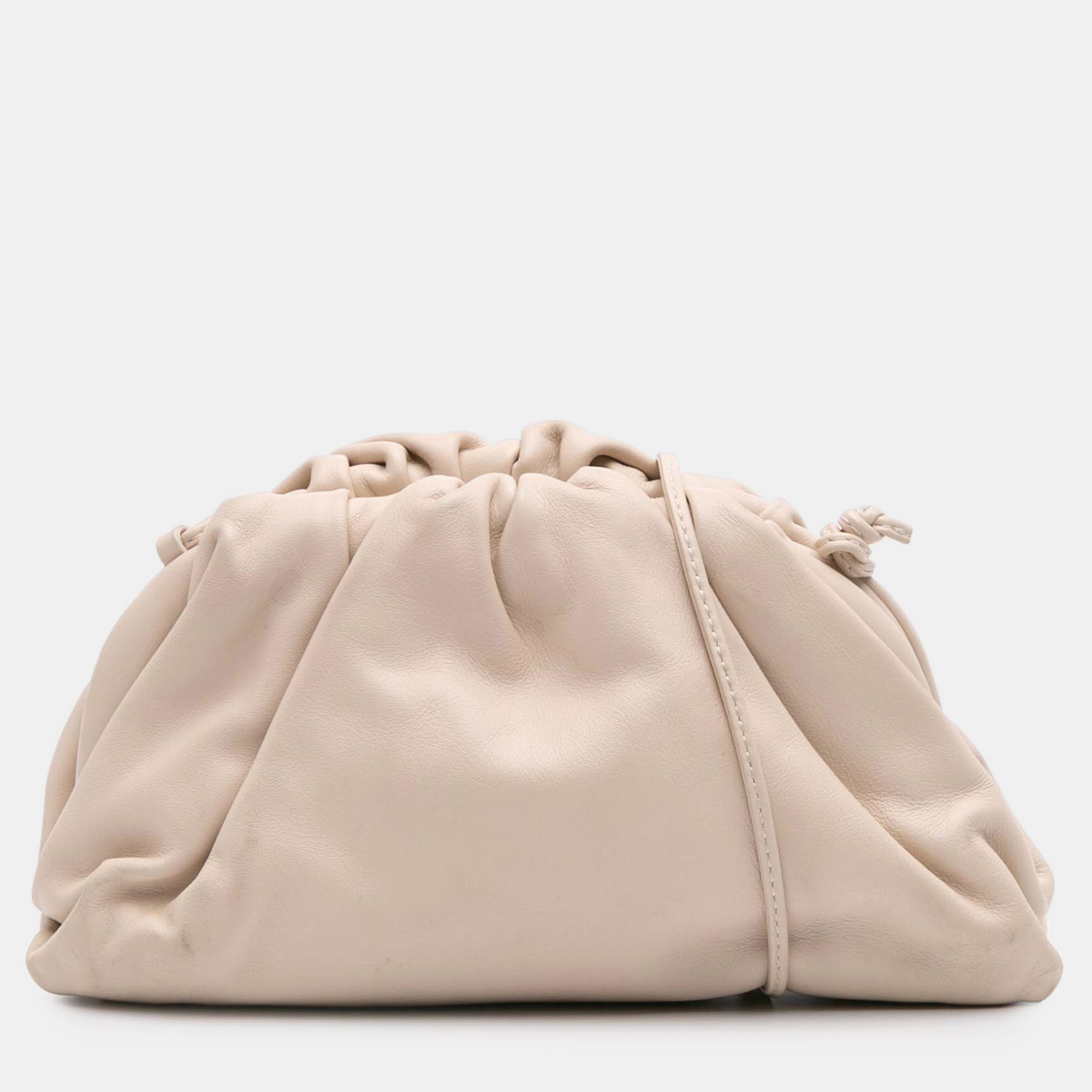 

Bottega Veneta Beige Lambskin The Mini Pouch Crossbody