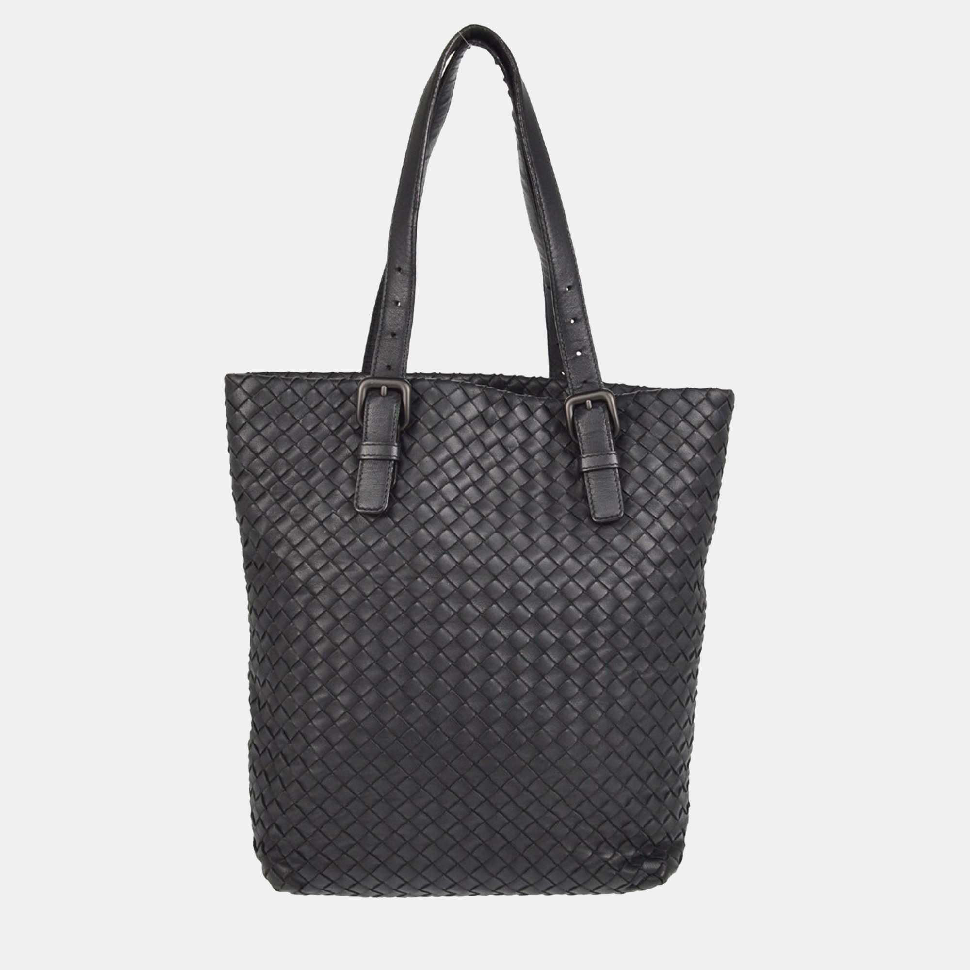 

Bottega Veneta Intrecciato Black Leather Tote