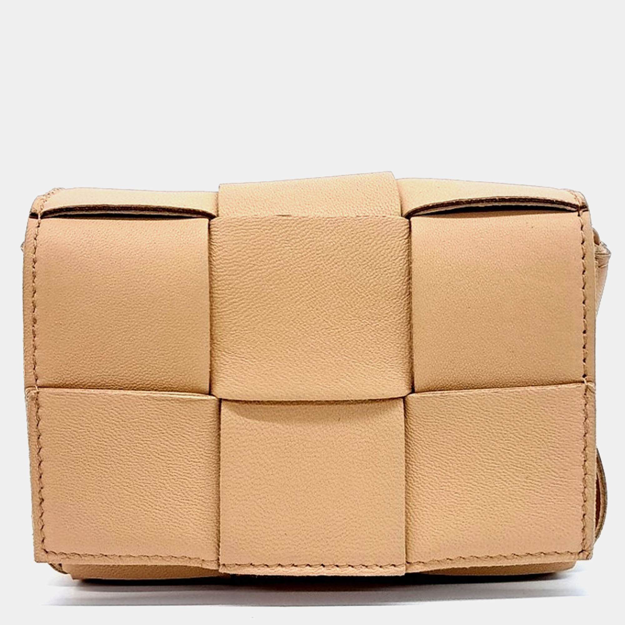 

Bottega Veneta Beige Leather Mini Cassette Bag