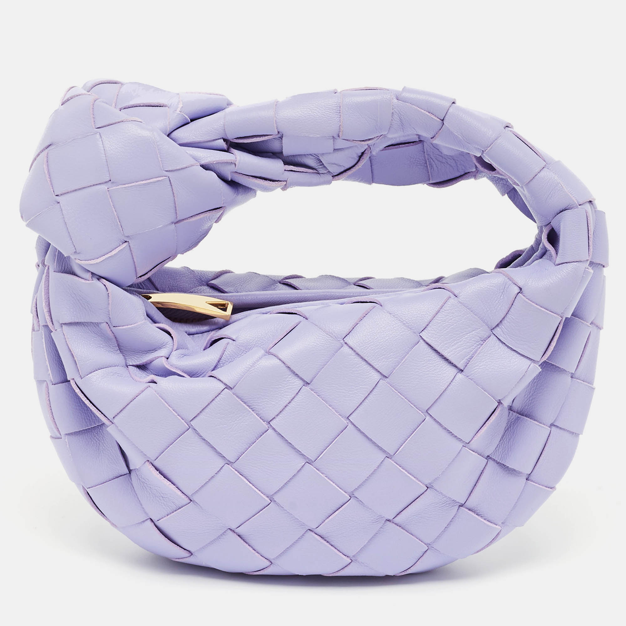 

Bottega Veneta Lilac Intrecciato Leather Micro Candy Jodie Bag, Purple