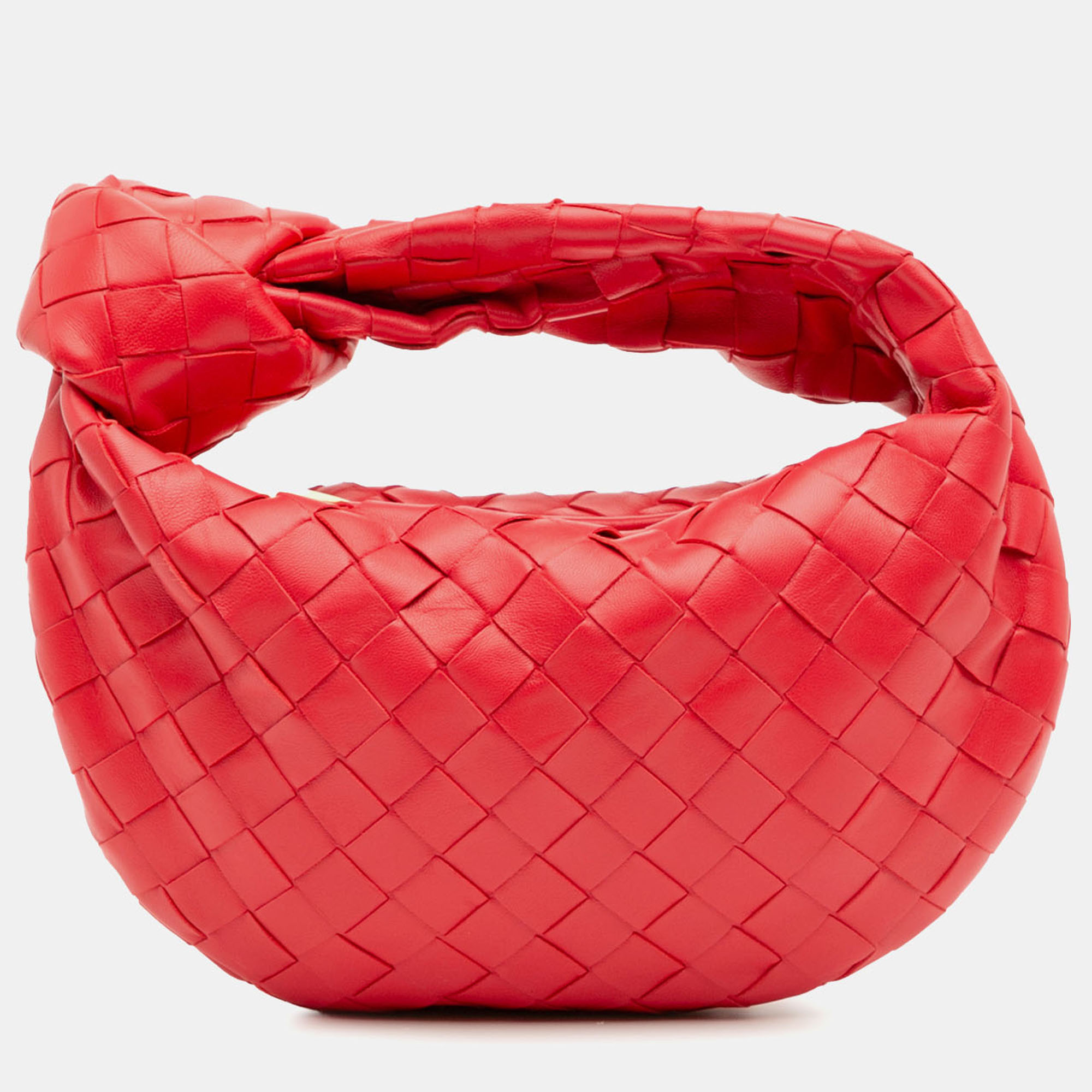 

Bottega Veneta Red Mini Nappa Intrecciato Jodie