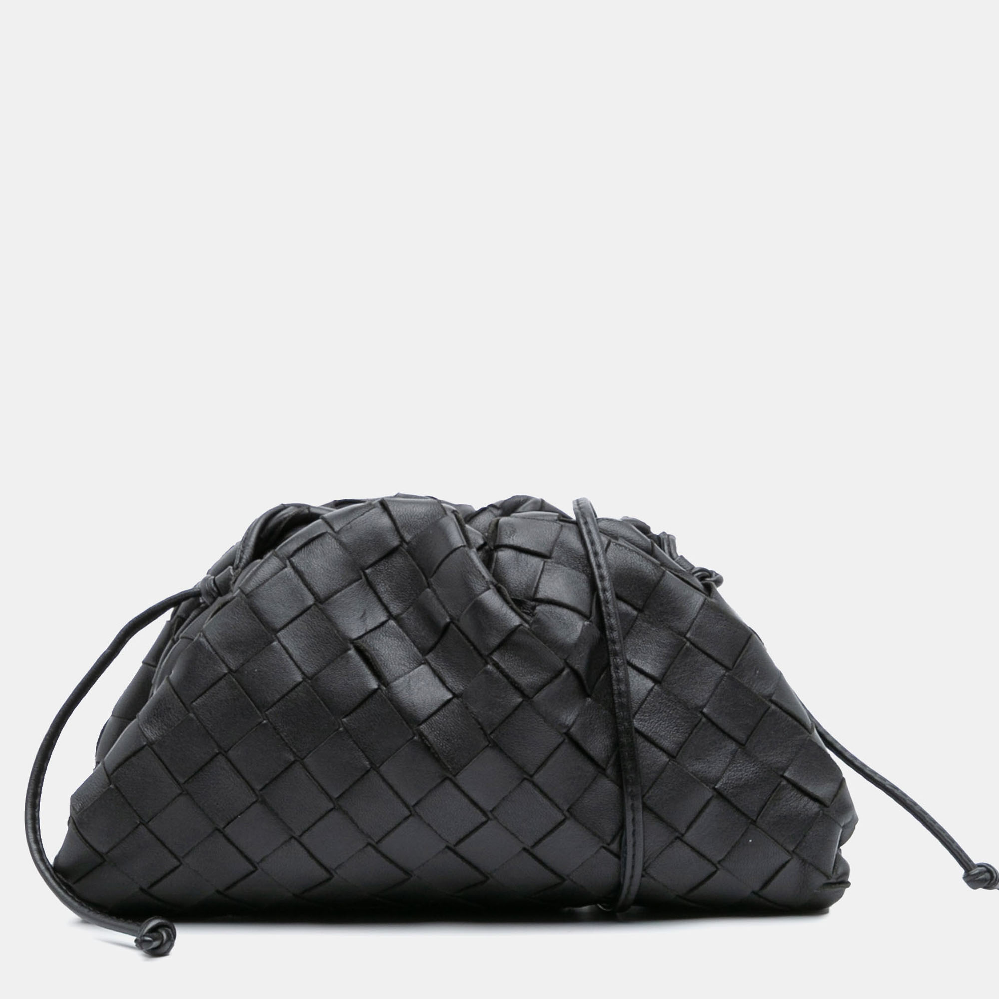 

Bottega Veneta Black Nappa Intrecciato The Mini Pouch Crossbody