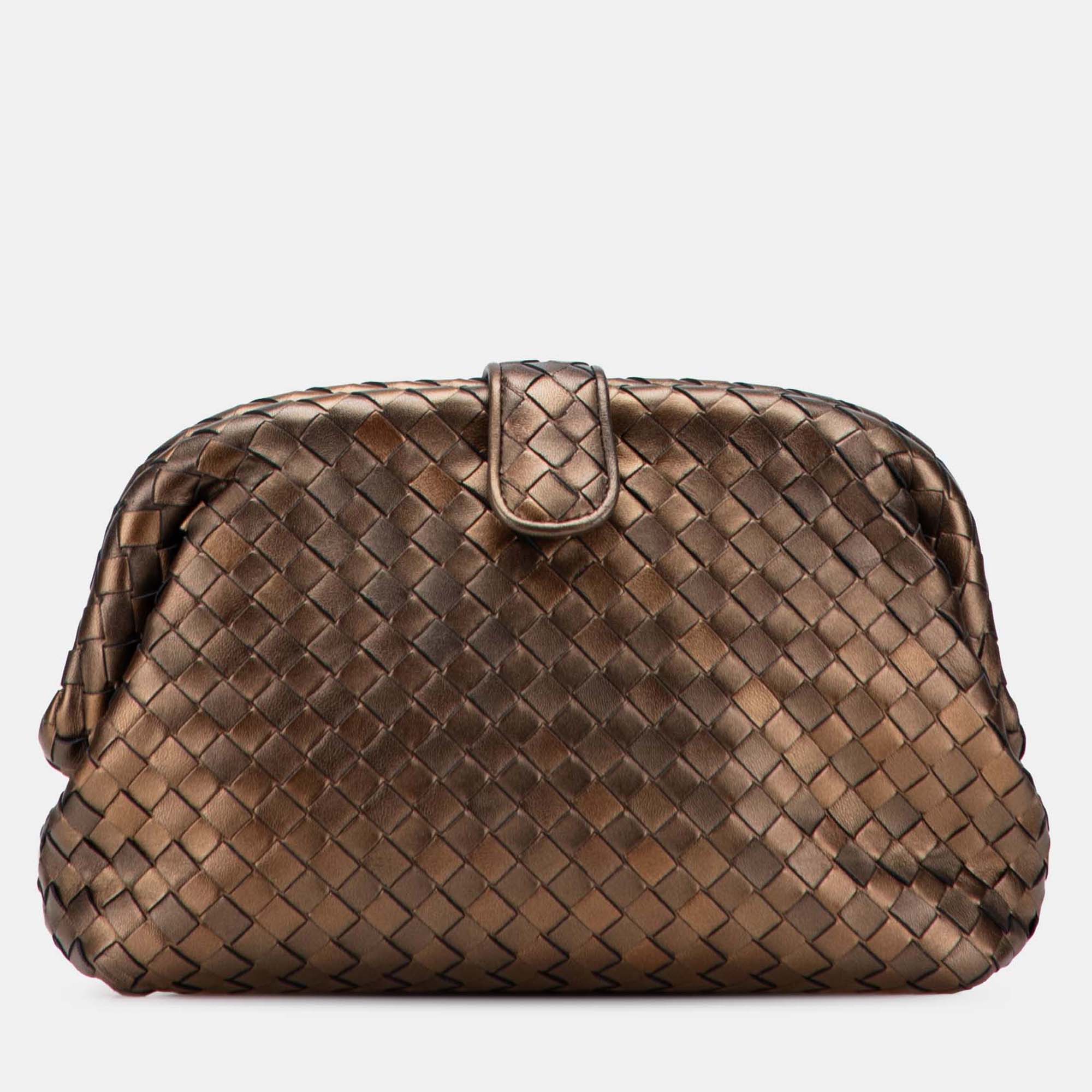 

Bottega Veneta Brown Nappa Intrecciato The Lauren 1980 Clutch