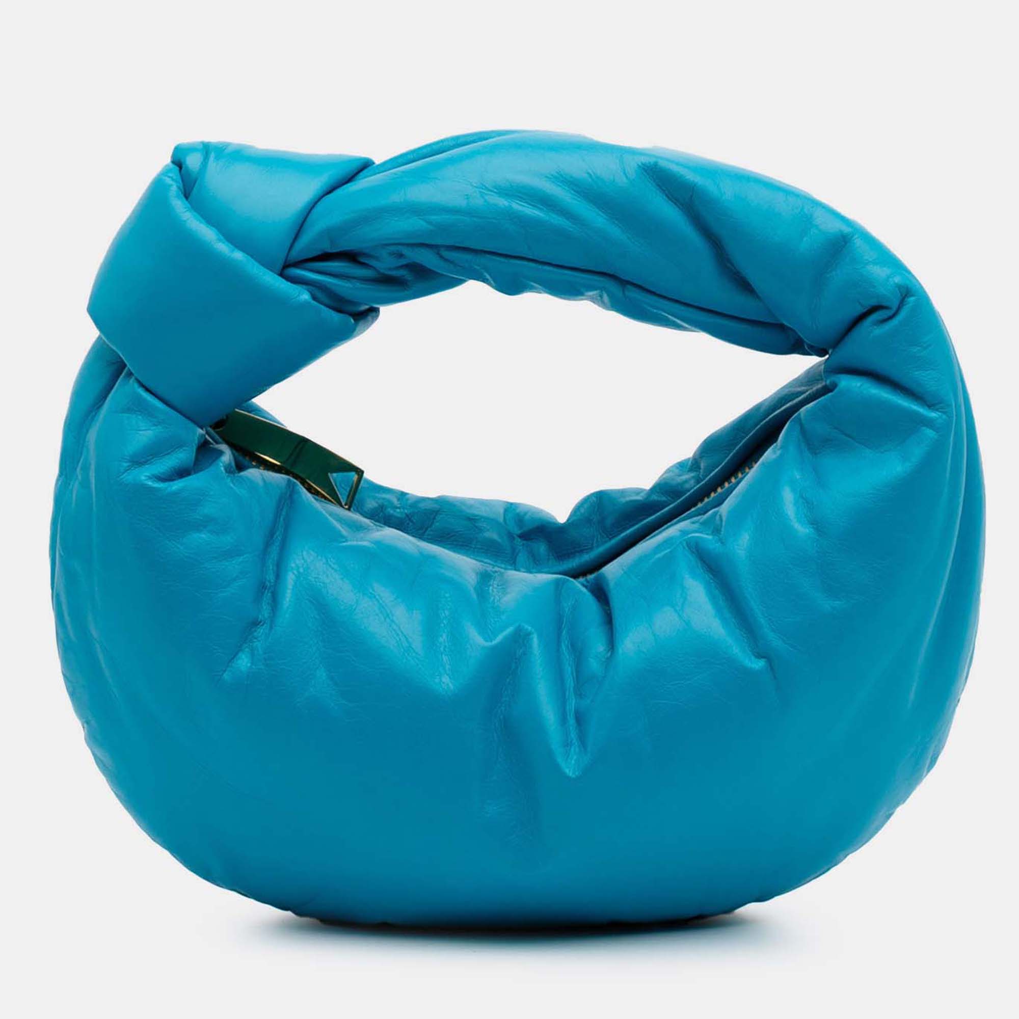 

Bottega Veneta Blue Mini Nappa Puffy Jodie