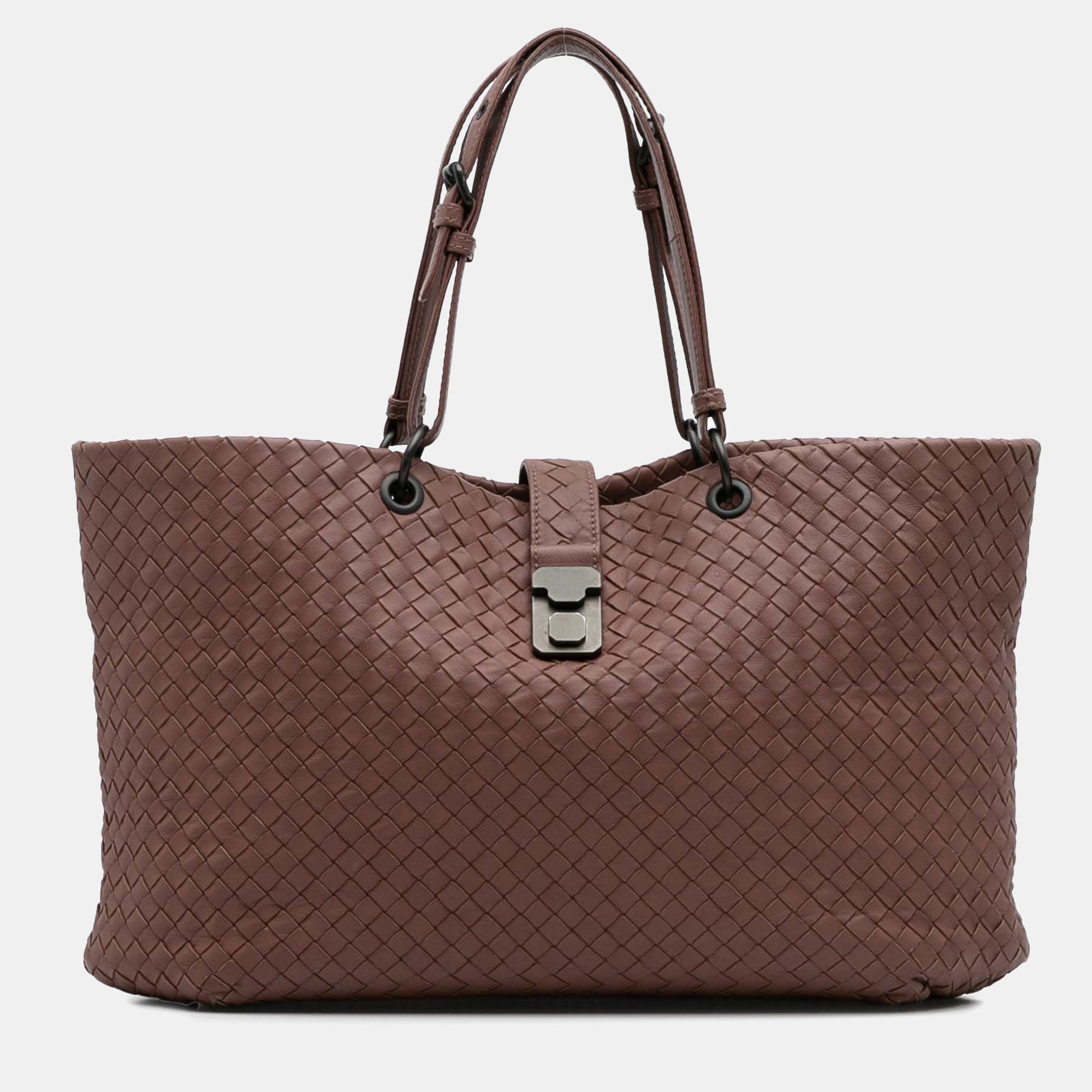 

Bottega Veneta Pink Large Nappa Intrecciato Capri Tote