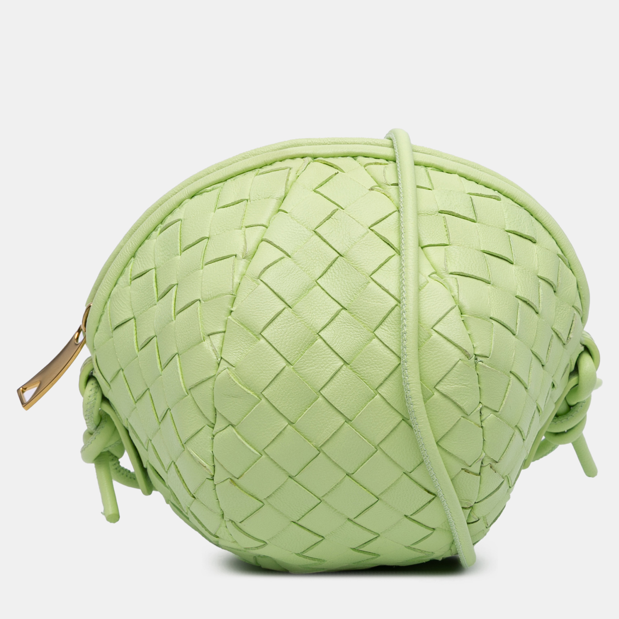

Bottega Veneta Green Mini Lambskin Intrecciato Mava Crossbody