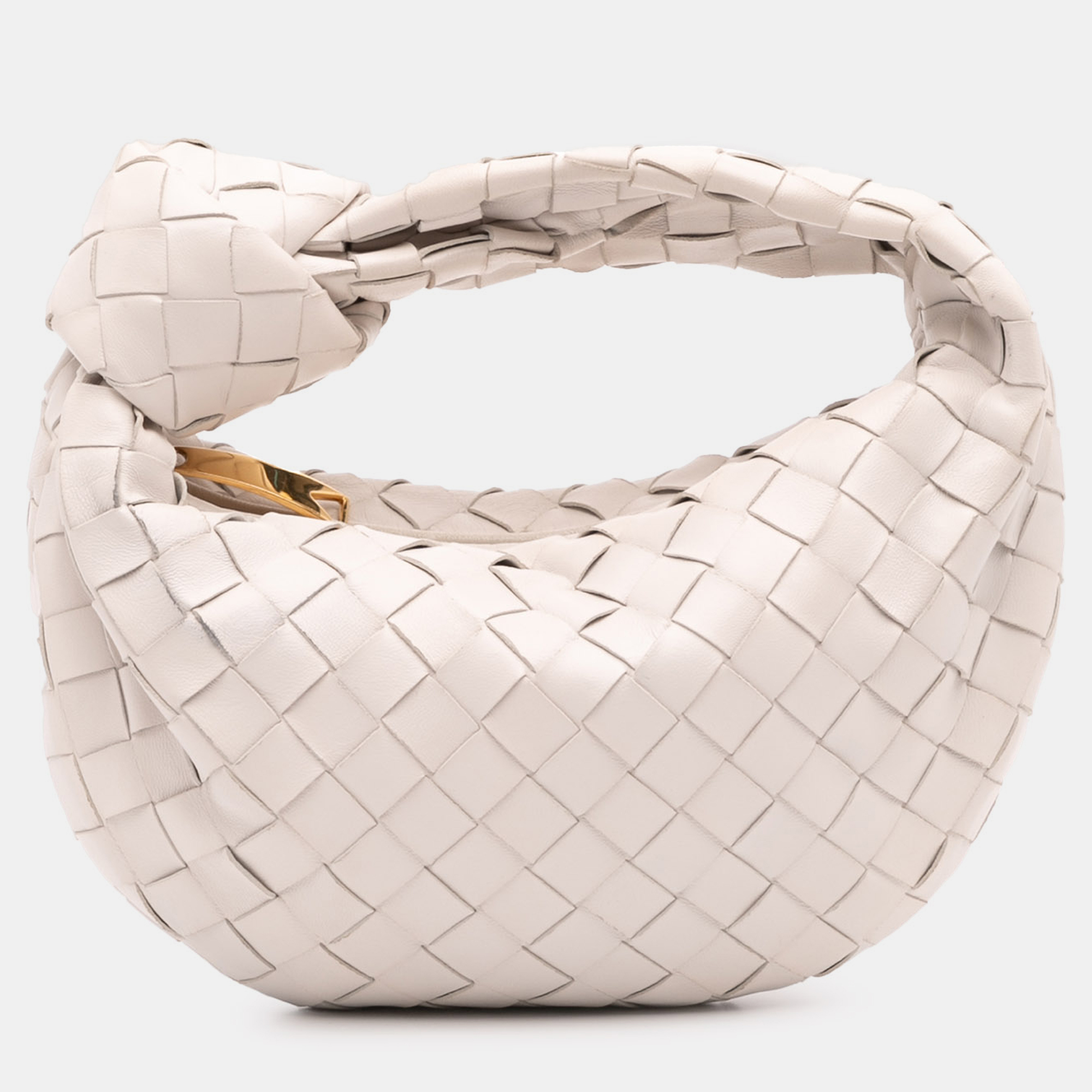 

Bottega Veneta White Mini Nappa Intrecciato Jodie
