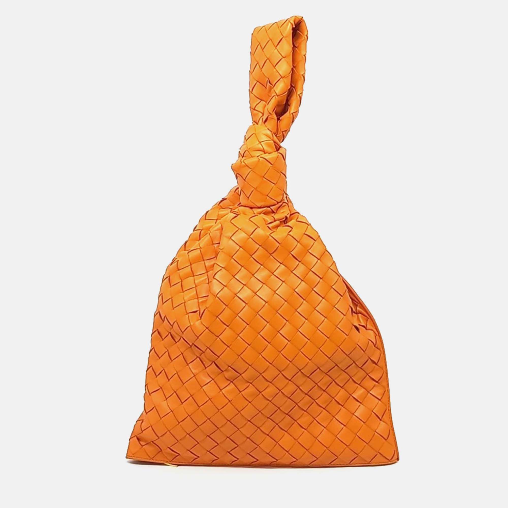 

Bottega Veneta Orange Leather BV Twist