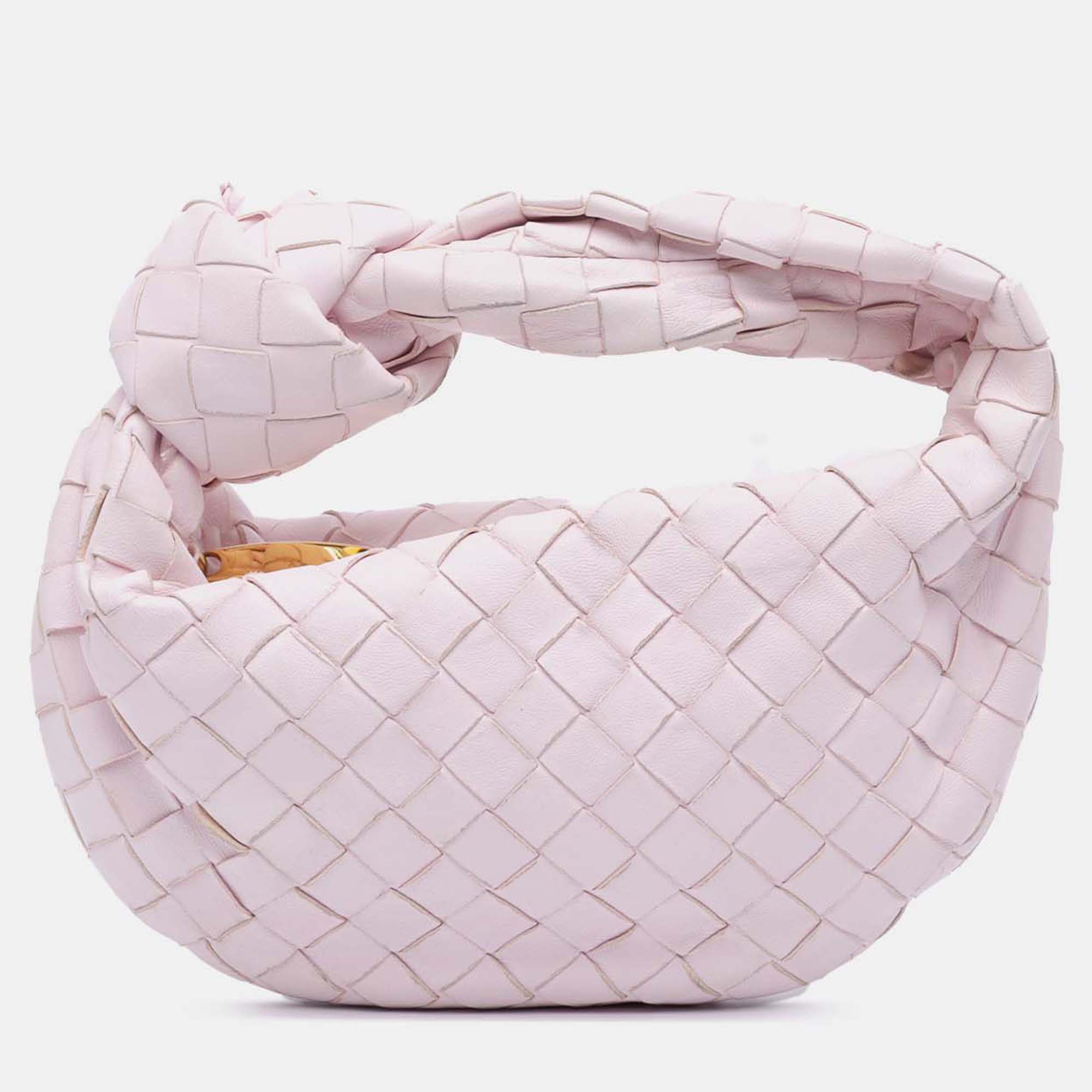 

Bottega Veneta Pink Mini Nappa Intrecciato Jodie