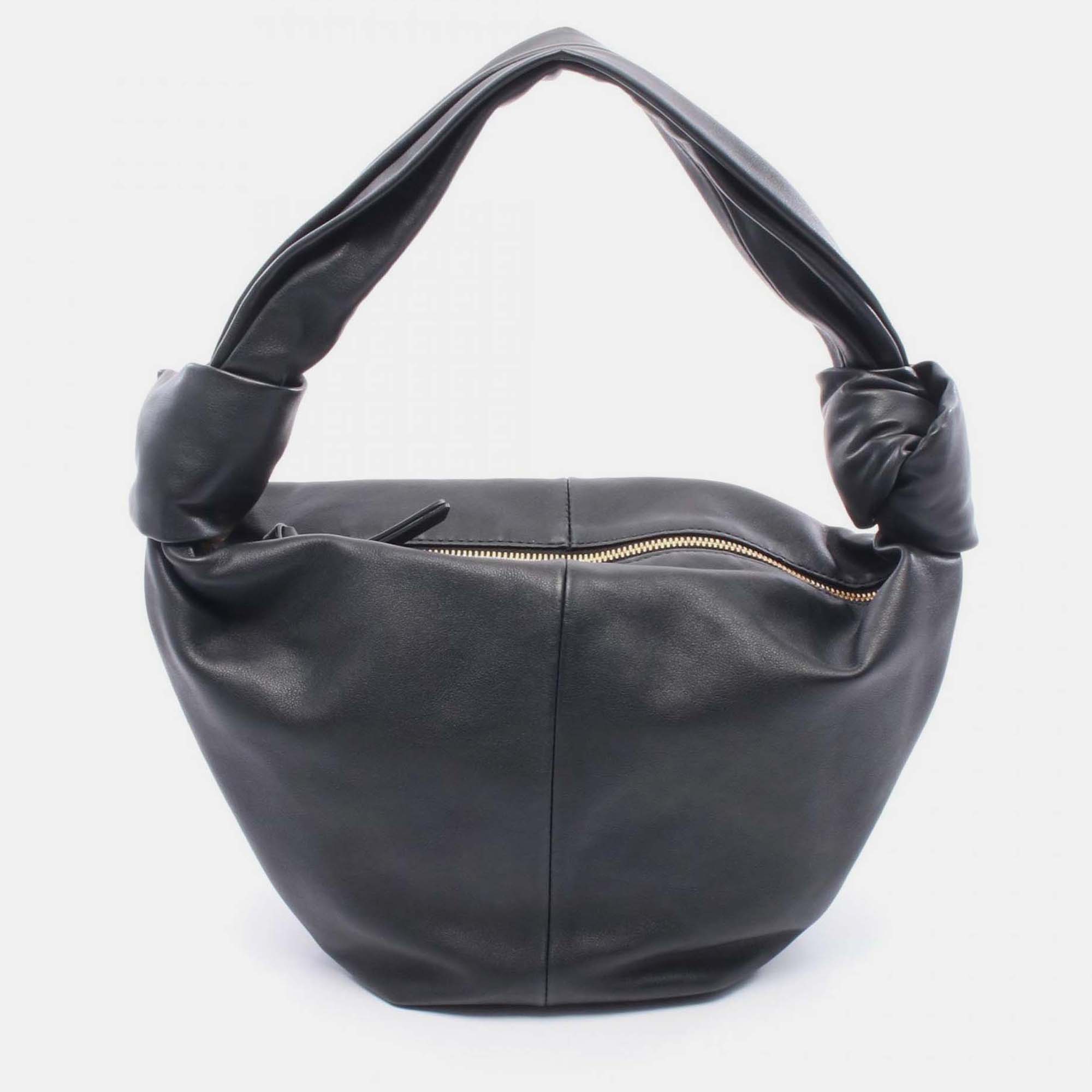 

Bottega Veneta Black Teen Calfskin Double Knot Bag