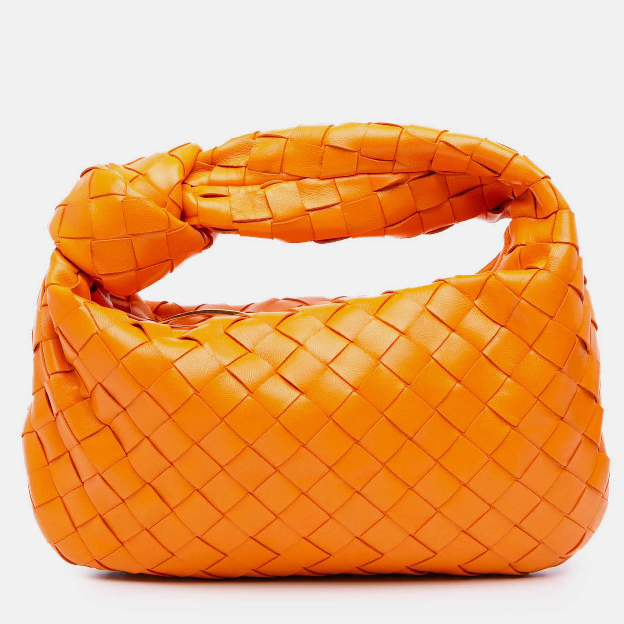 

Bottega Veneta Orange Mini Nappa Intrecciato Jodie