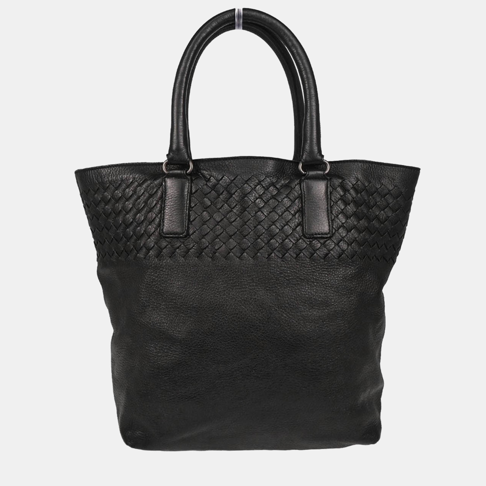 

Bottega Veneta Black Intrecciato Tote Handbag