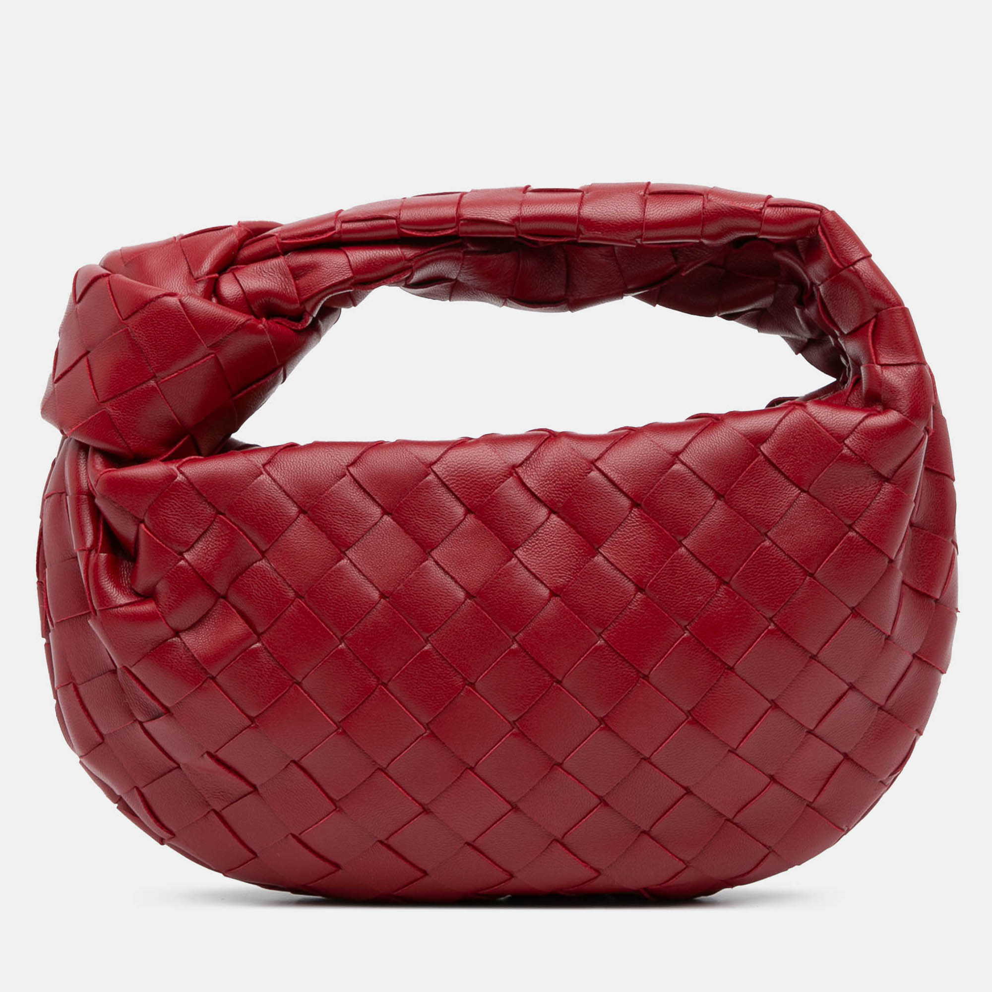 

Bottega Veneta Red Mini Nappa Intrecciato Jodie