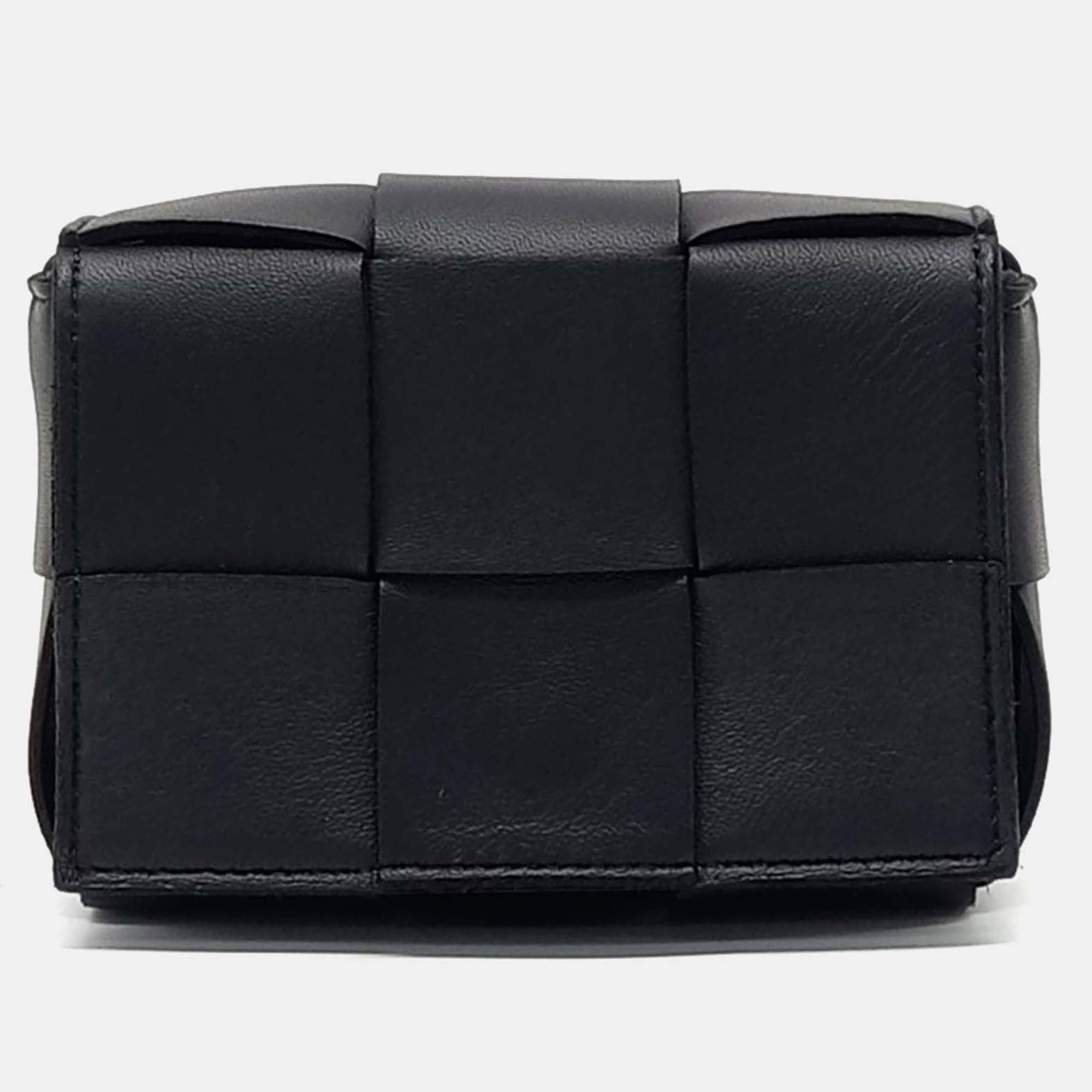 

Bottega Veneta Black Leather Candy Cassette Bag