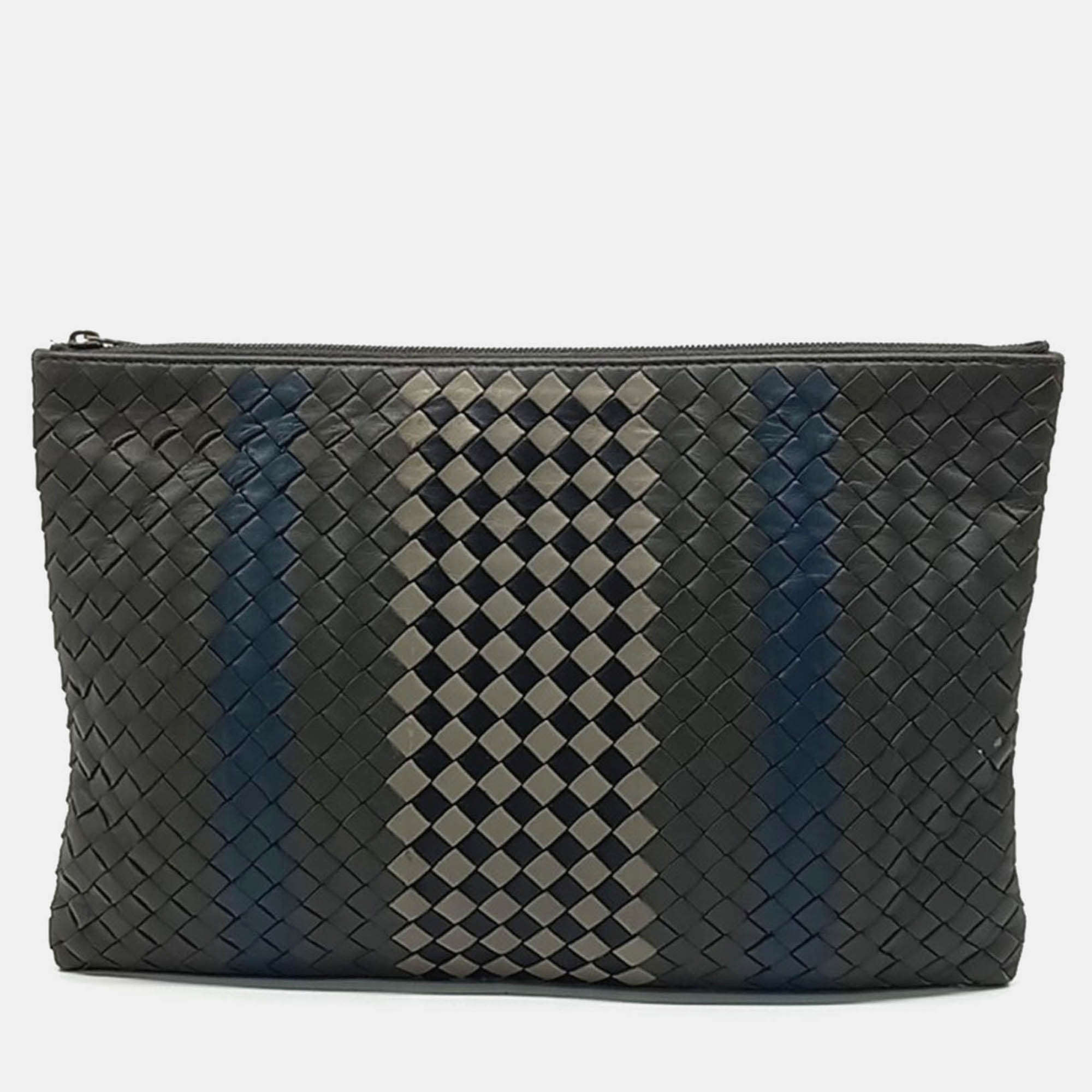 Pre-owned Bottega Veneta Multicolor Leather Mesh Clutch