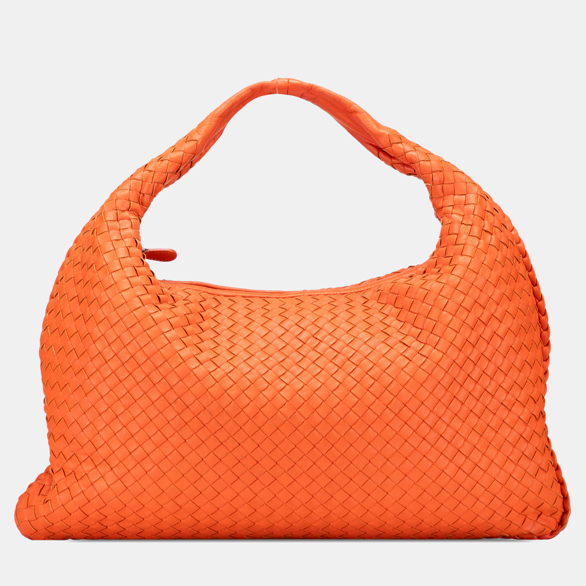 

Bottega Veneta Orange Medium Nappa Intrecciato Veneta Hobo