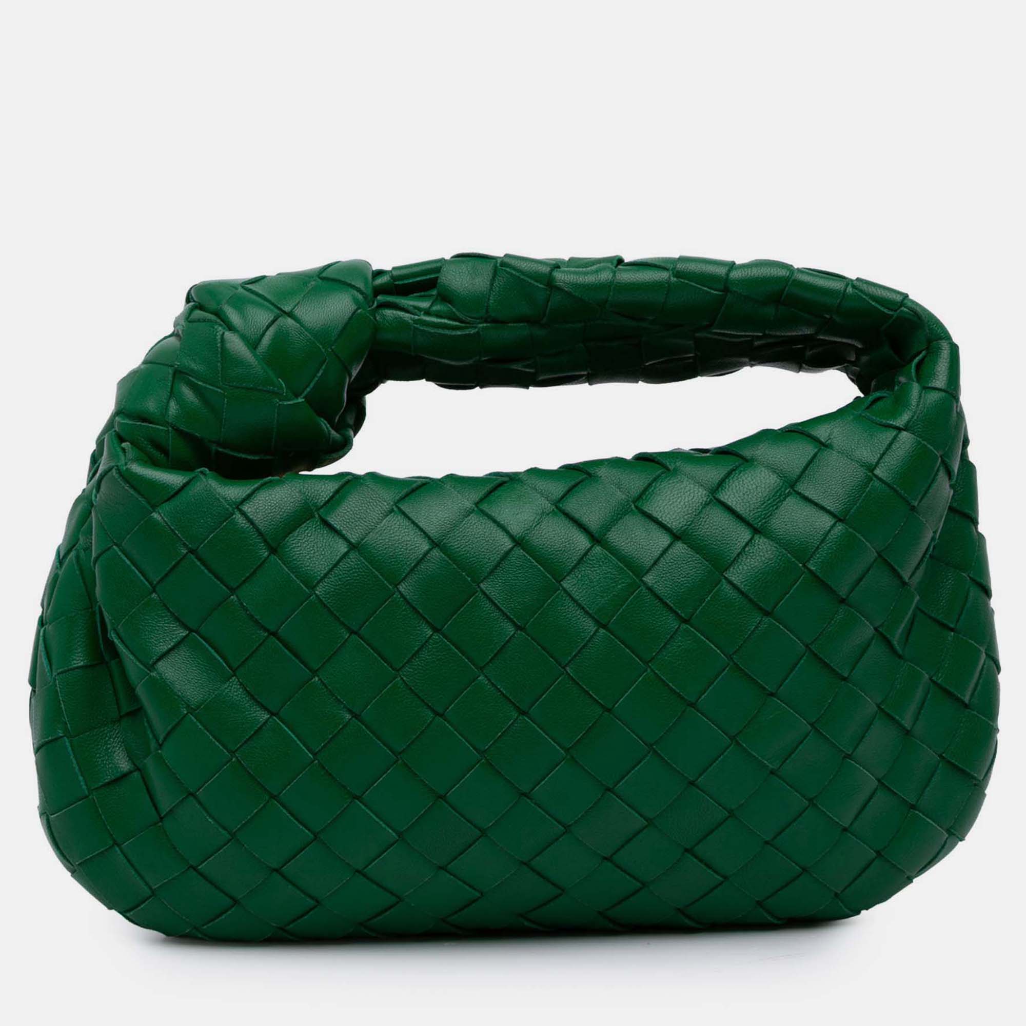 

Bottega Veneta Green Mini Nappa Intrecciato Jodie