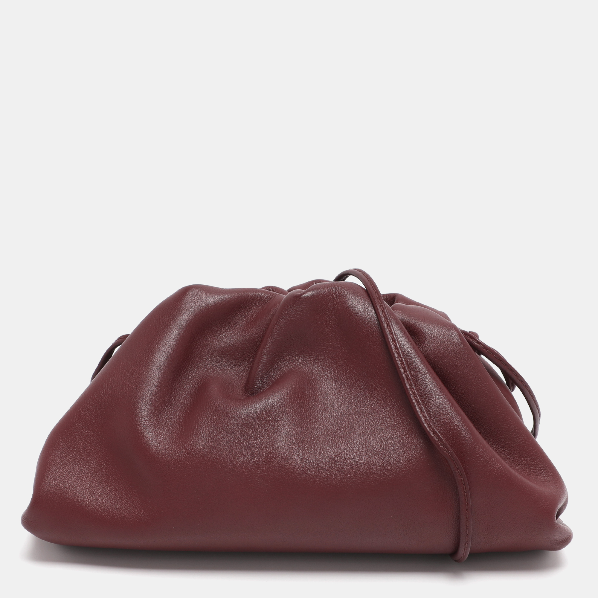 

Bottega Veneta Burgundy Bordeaux Leather Mini The Pouch Bag