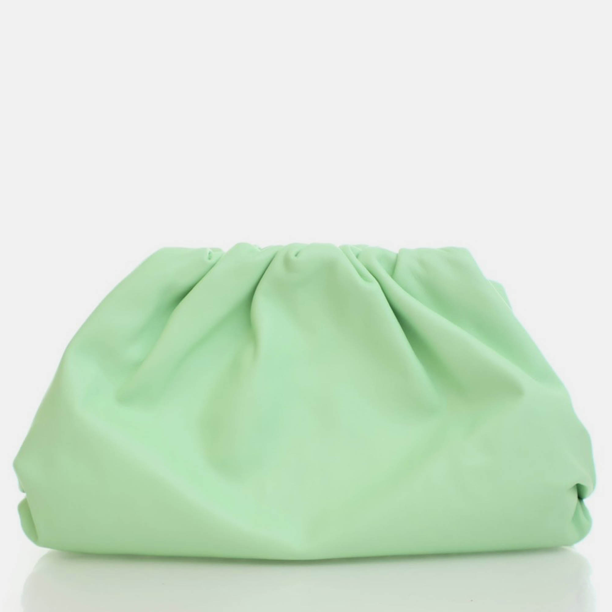 

Bottega Veneta Green Calfskin The Pouch