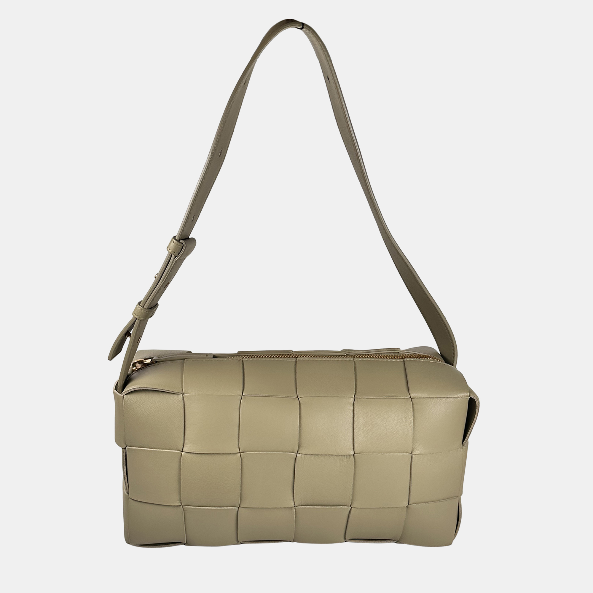 Pre-owned Bottega Veneta Medium Brick Cassette Bag Sage Green