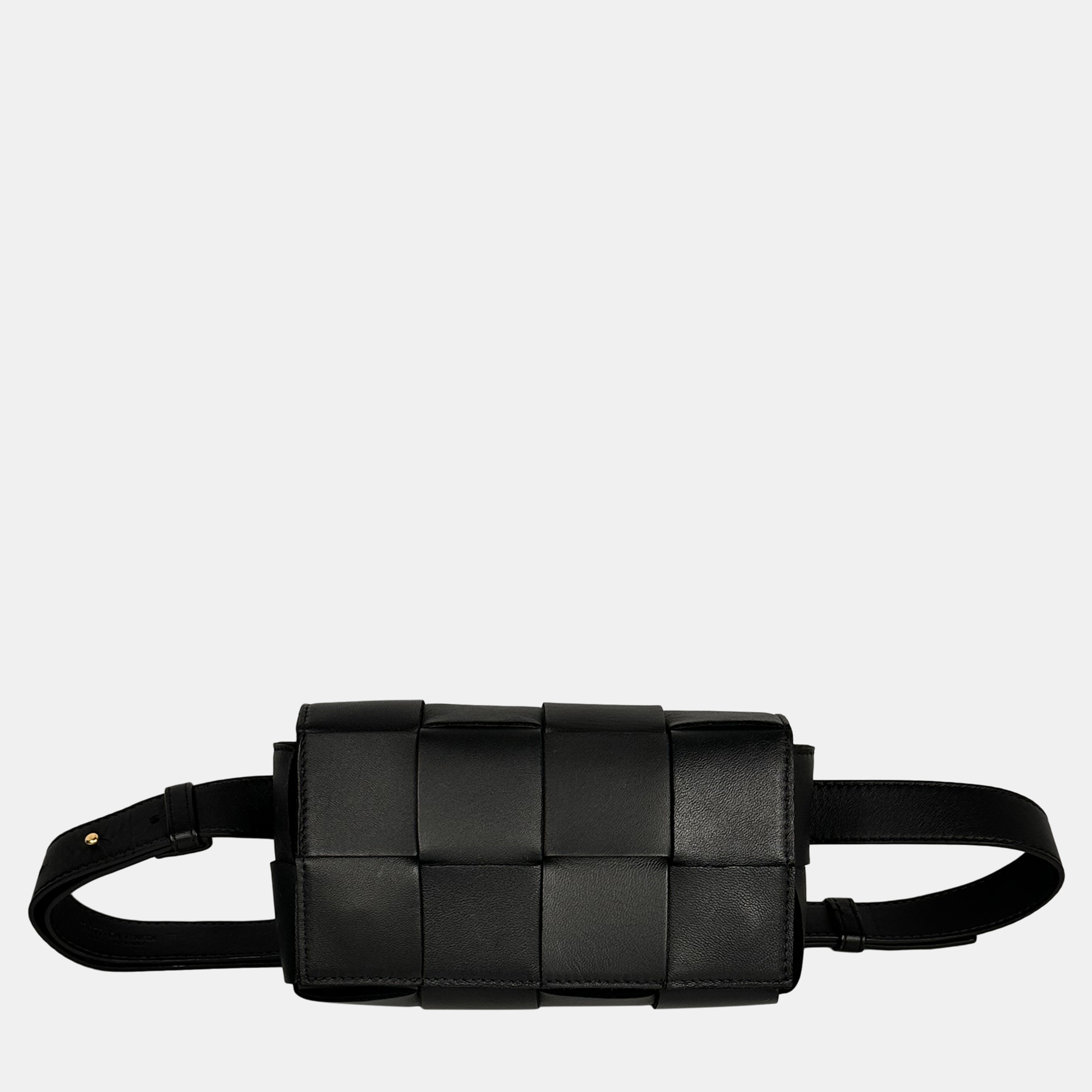 Bottega Veneta Black Cassette Belt Waist Bum Bag
